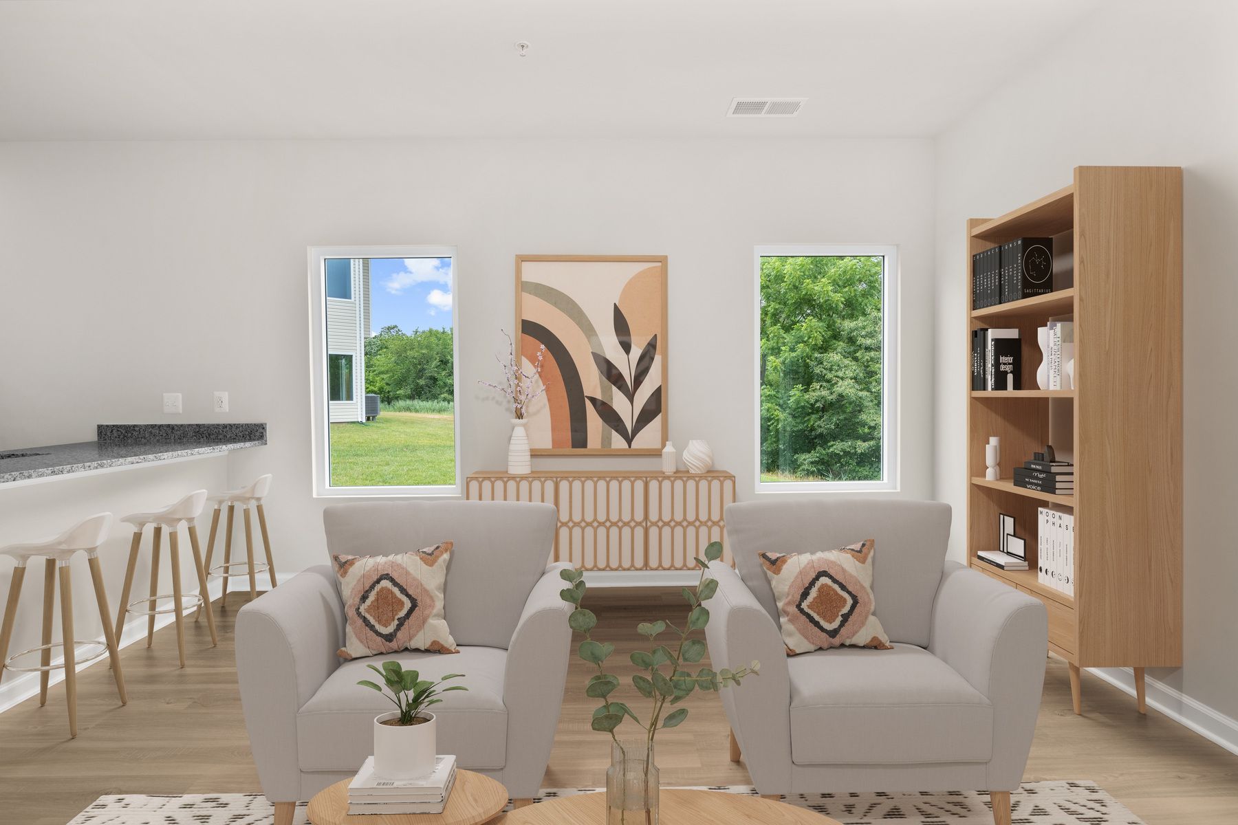 Open-concept living area