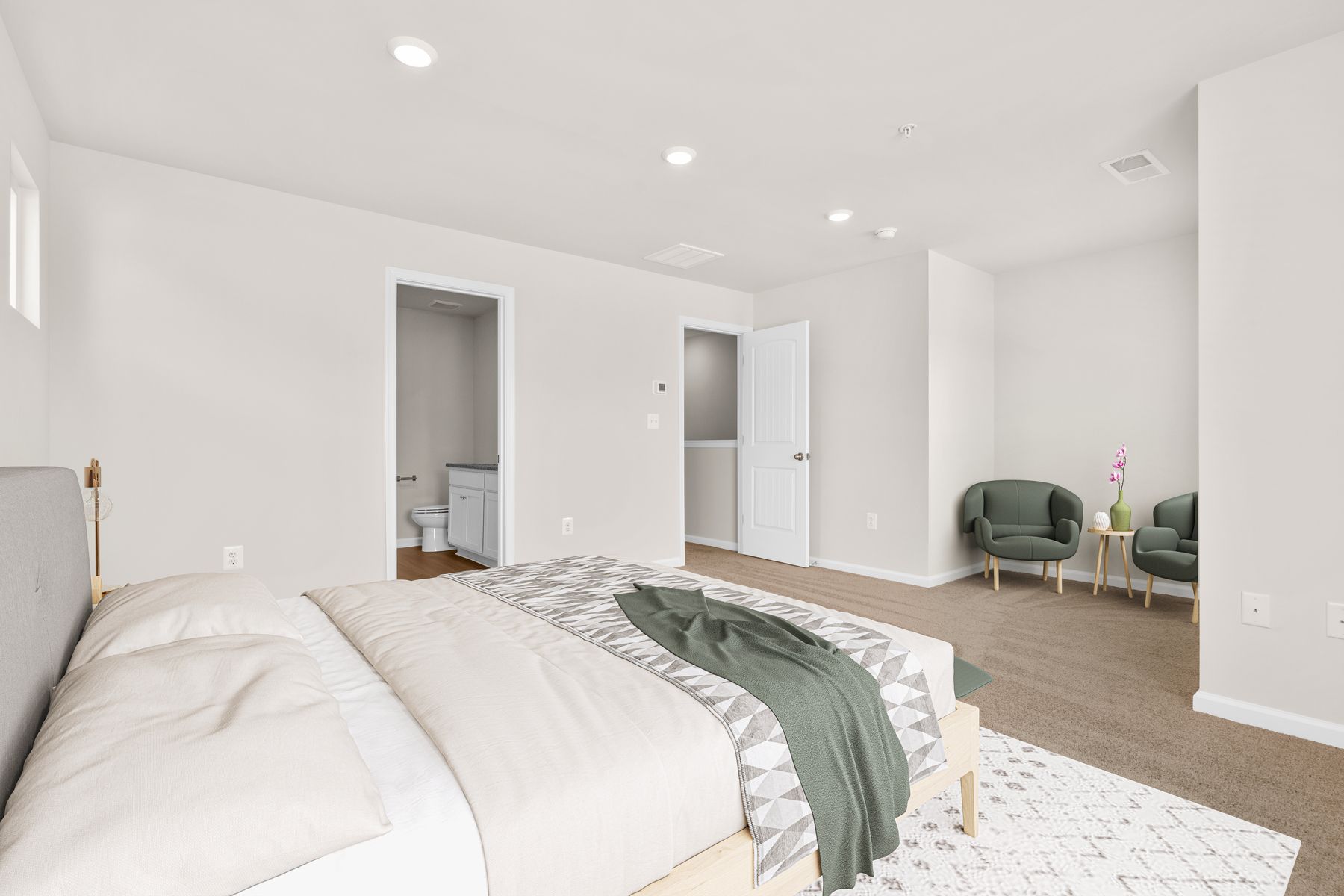 The master bathroom