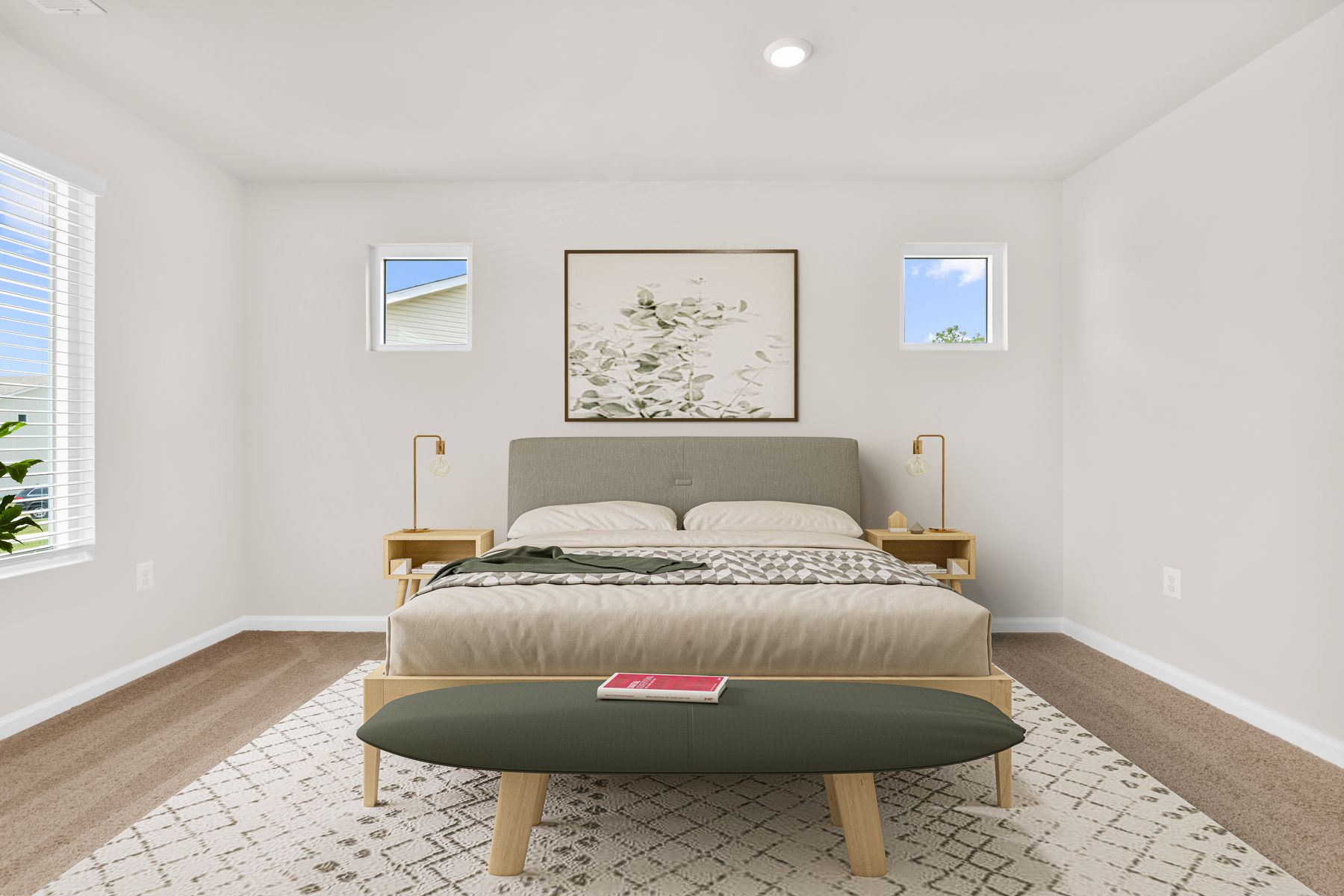 Angled-view of the master bedroom