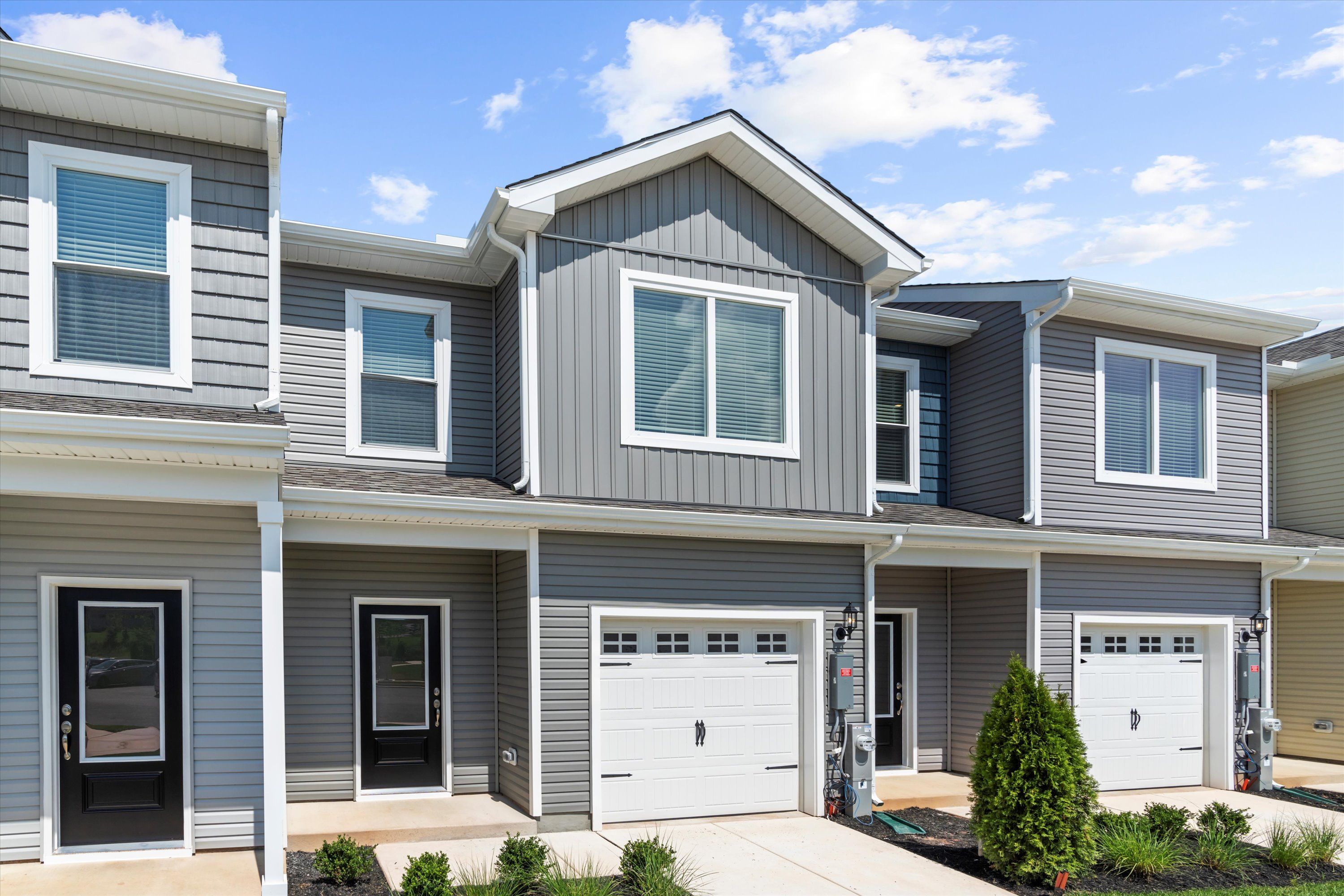 Each yard is professionally landscaped