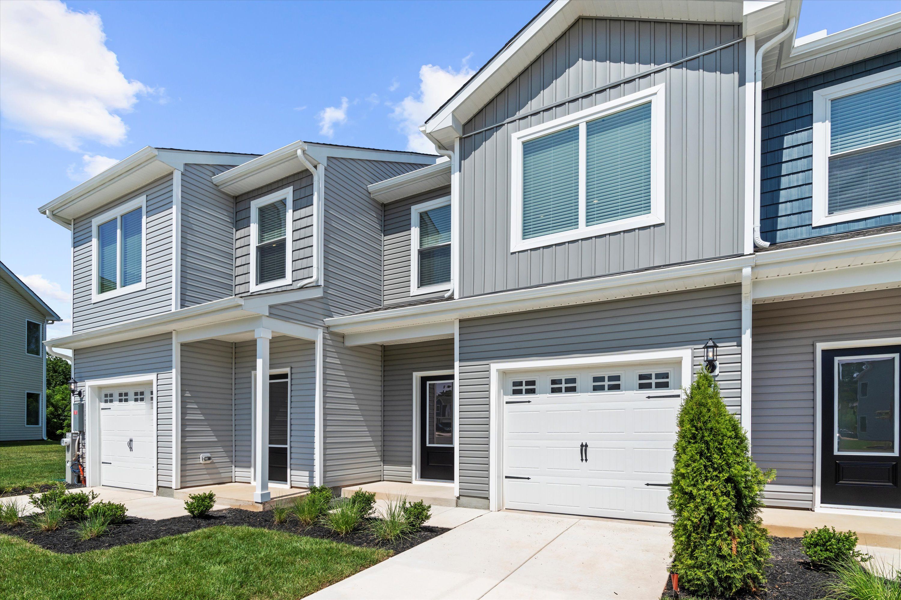 Each townhome has a 1-car garage