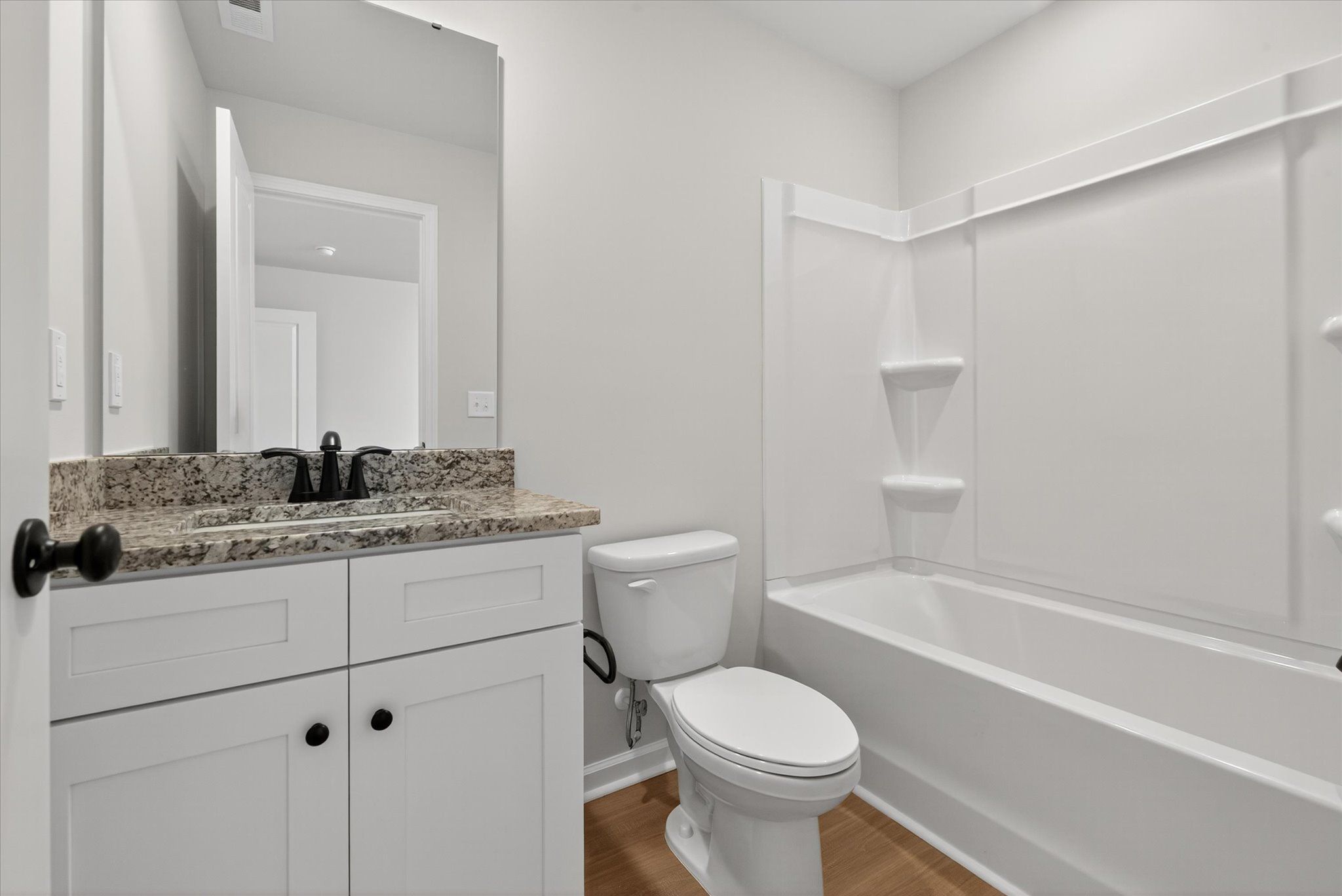 The secondary bathroom. 