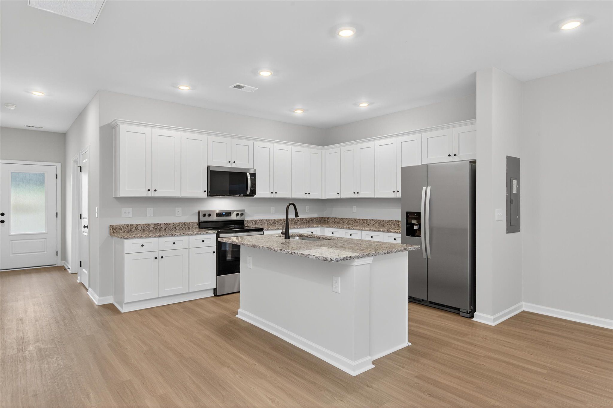 Bright and light kitchen. 