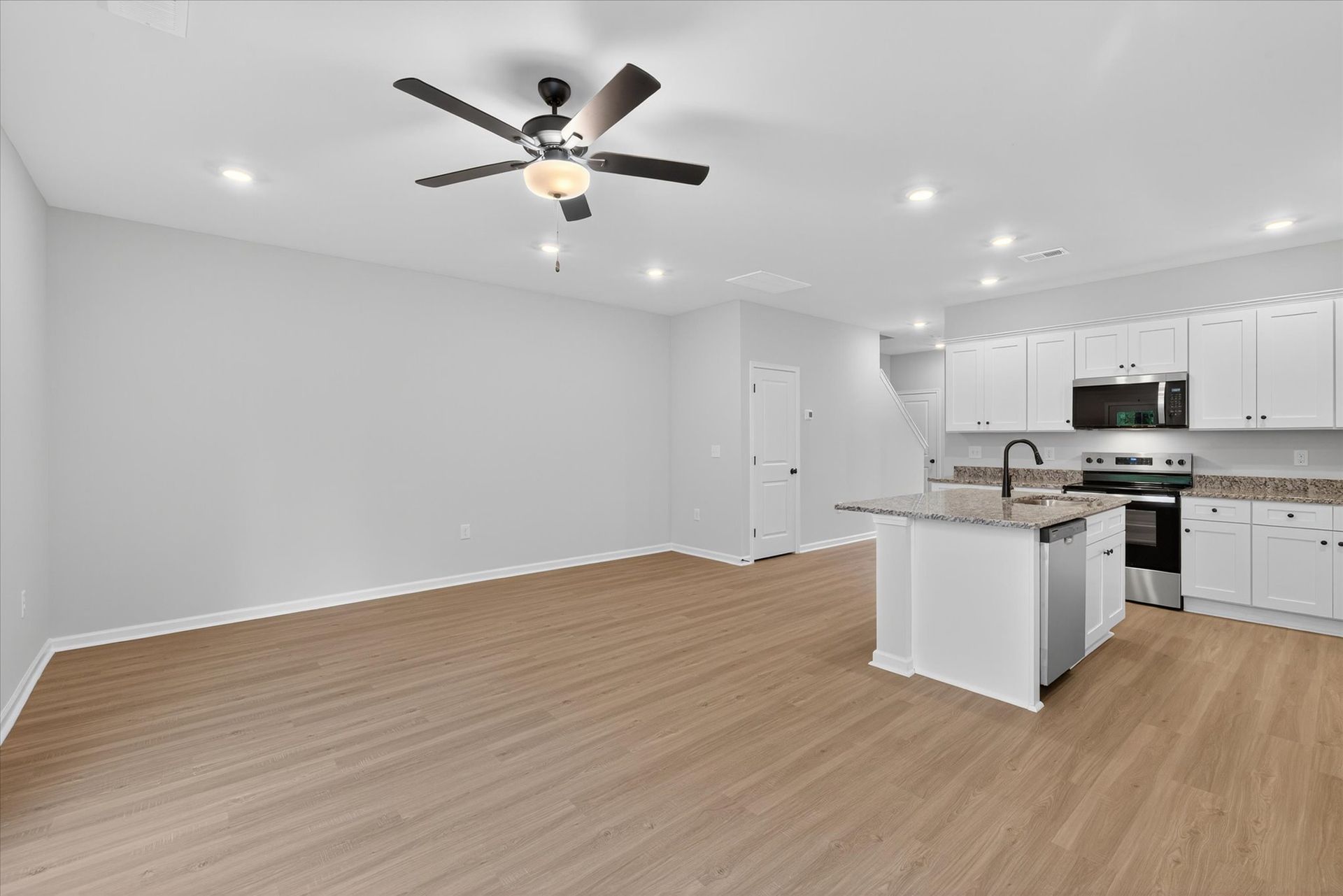 The living room is spacious. 