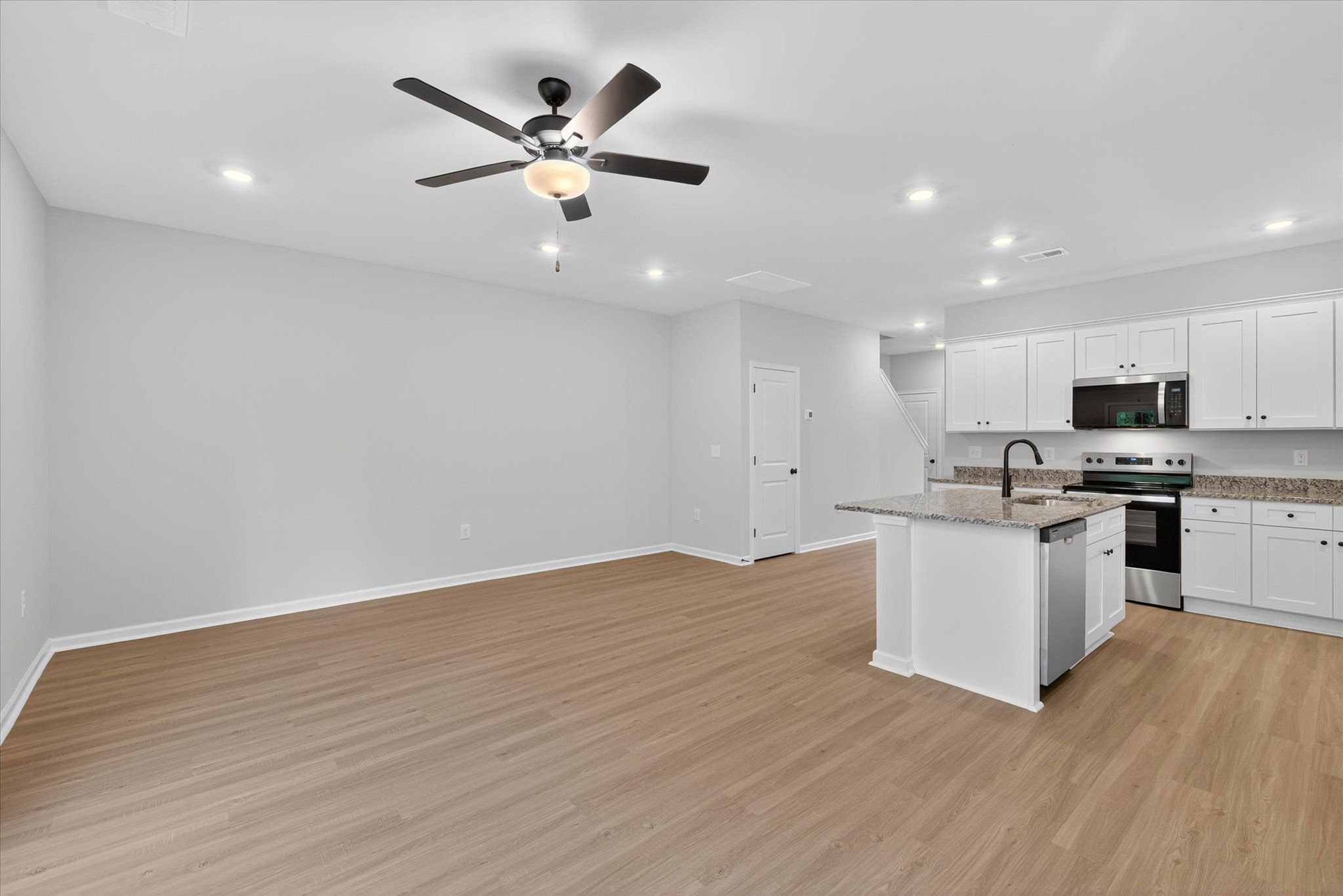 The living room is spacious. 