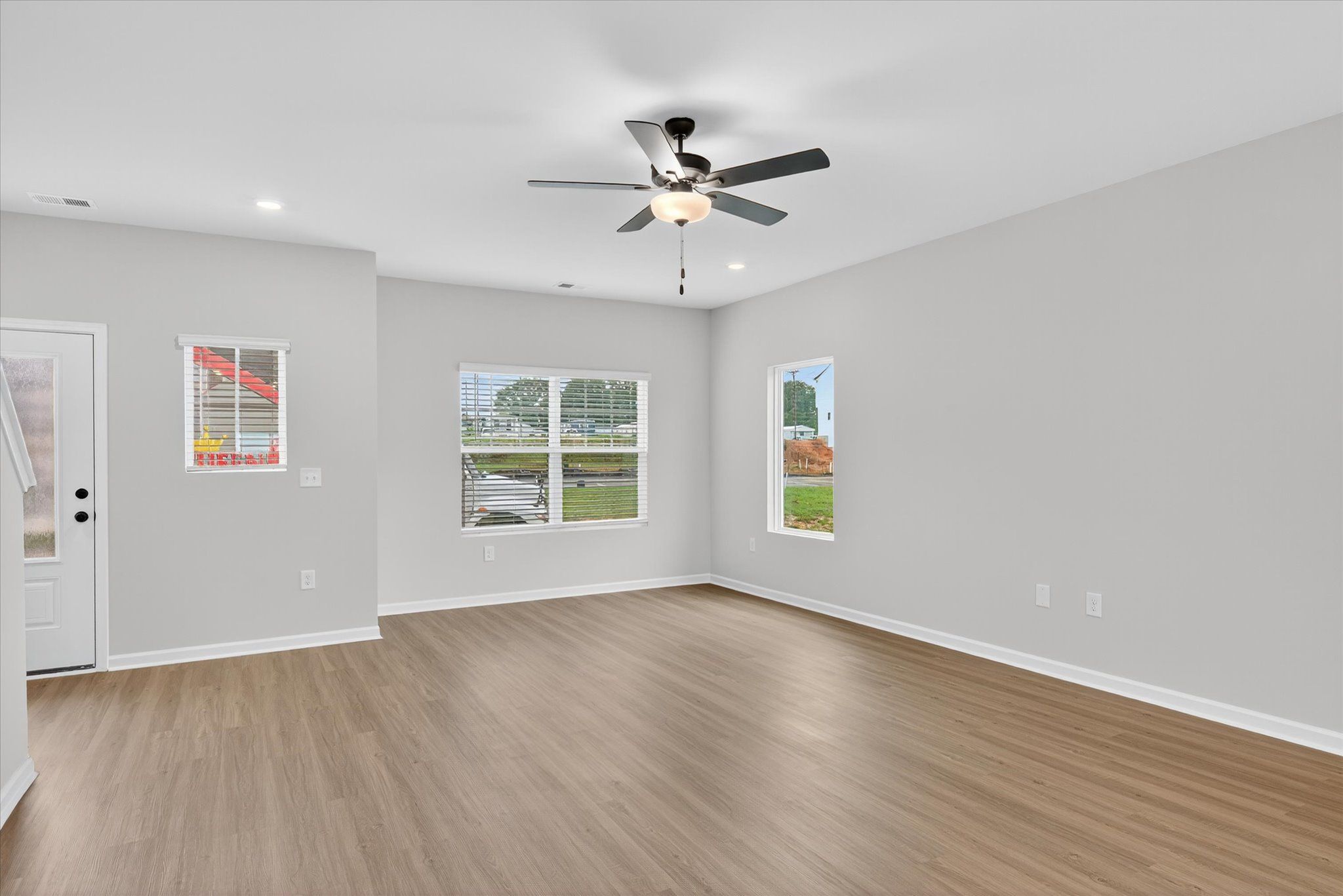 The living room is spacious. 
