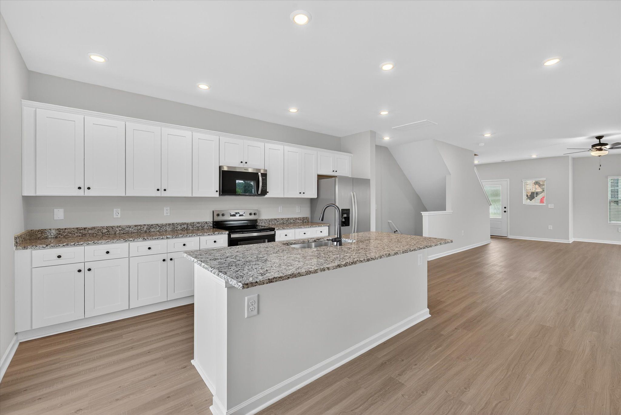Bright and light kitchen. 
