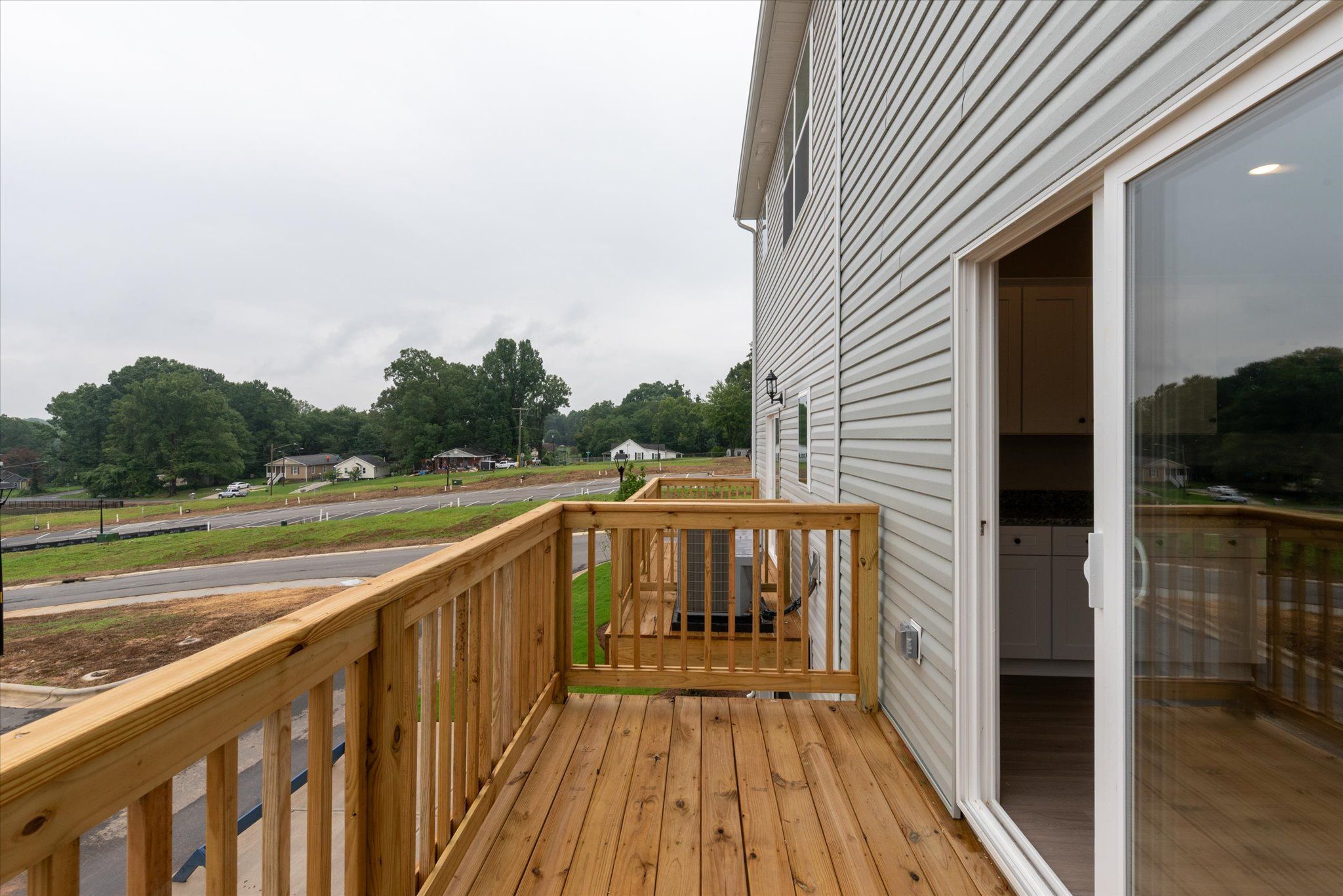 Deck off the back of the house. 