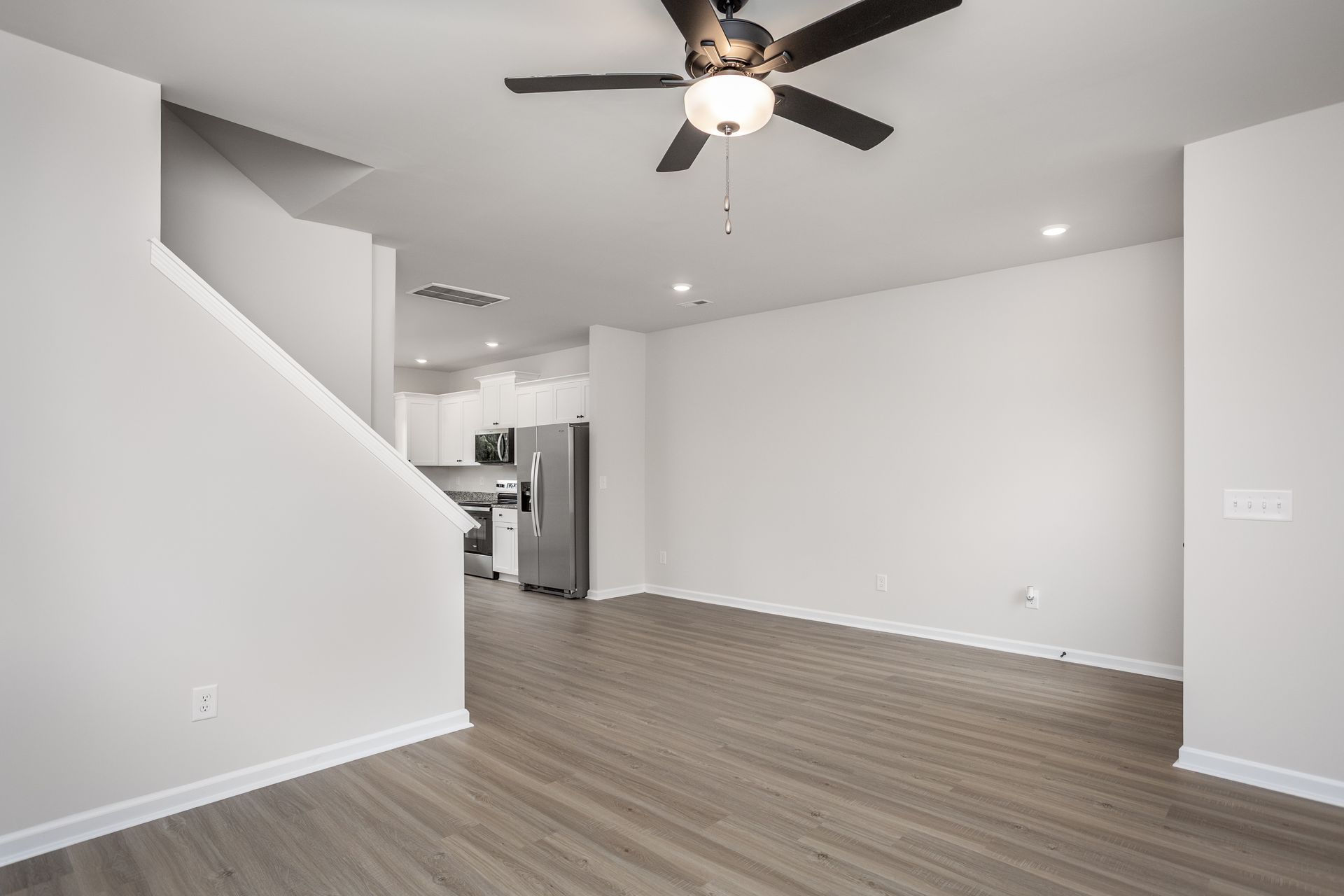 The living room is spacious. 