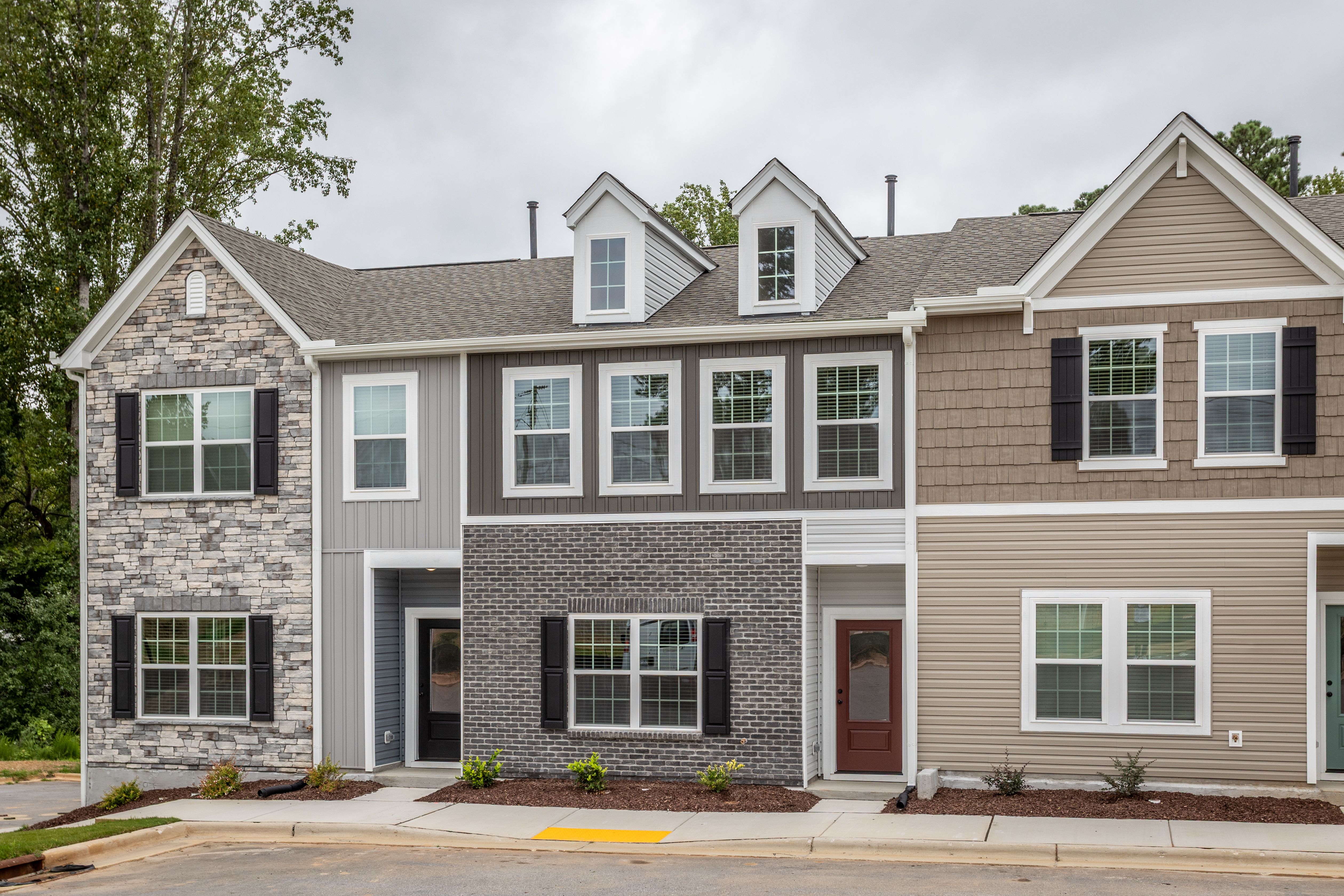 Angled-view of the Dagny townhome