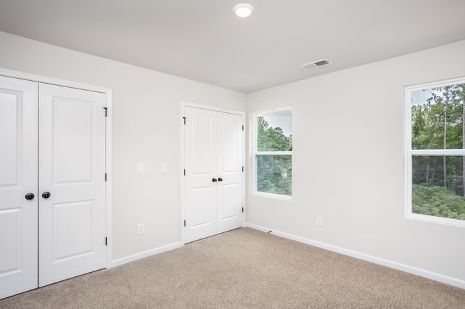 Each bedroom has windows.
