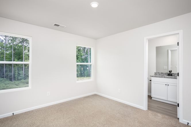 The master bathroom is connected to the bedroom.