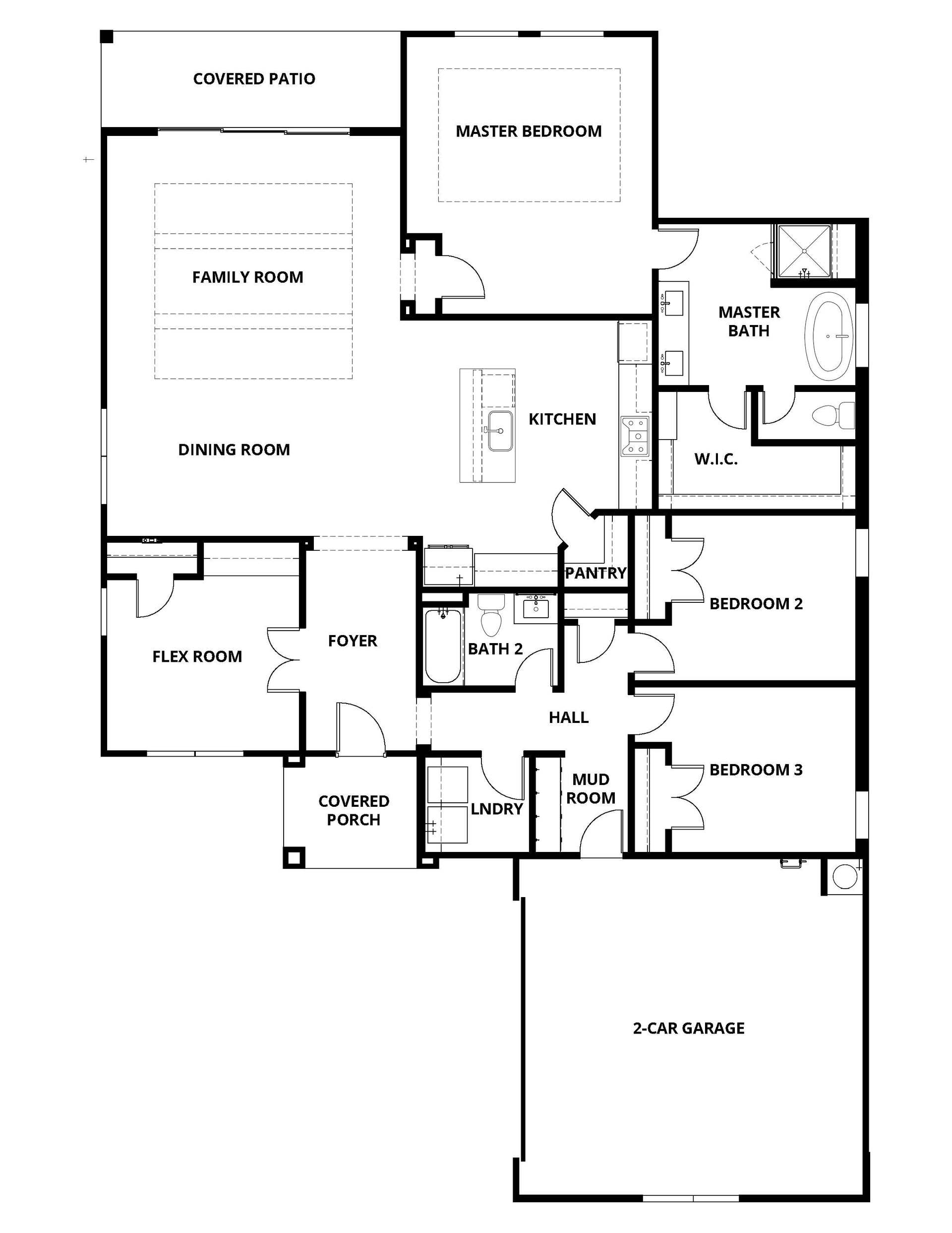 The Kingsley is an open floor plan.