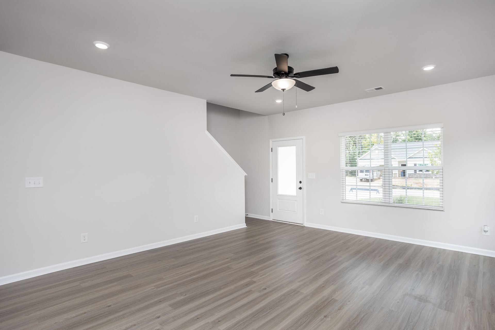 Open-concept floor plan