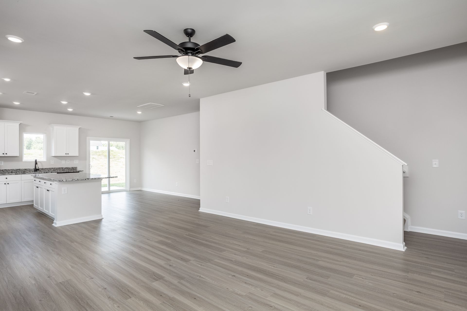 The open and spacious living room