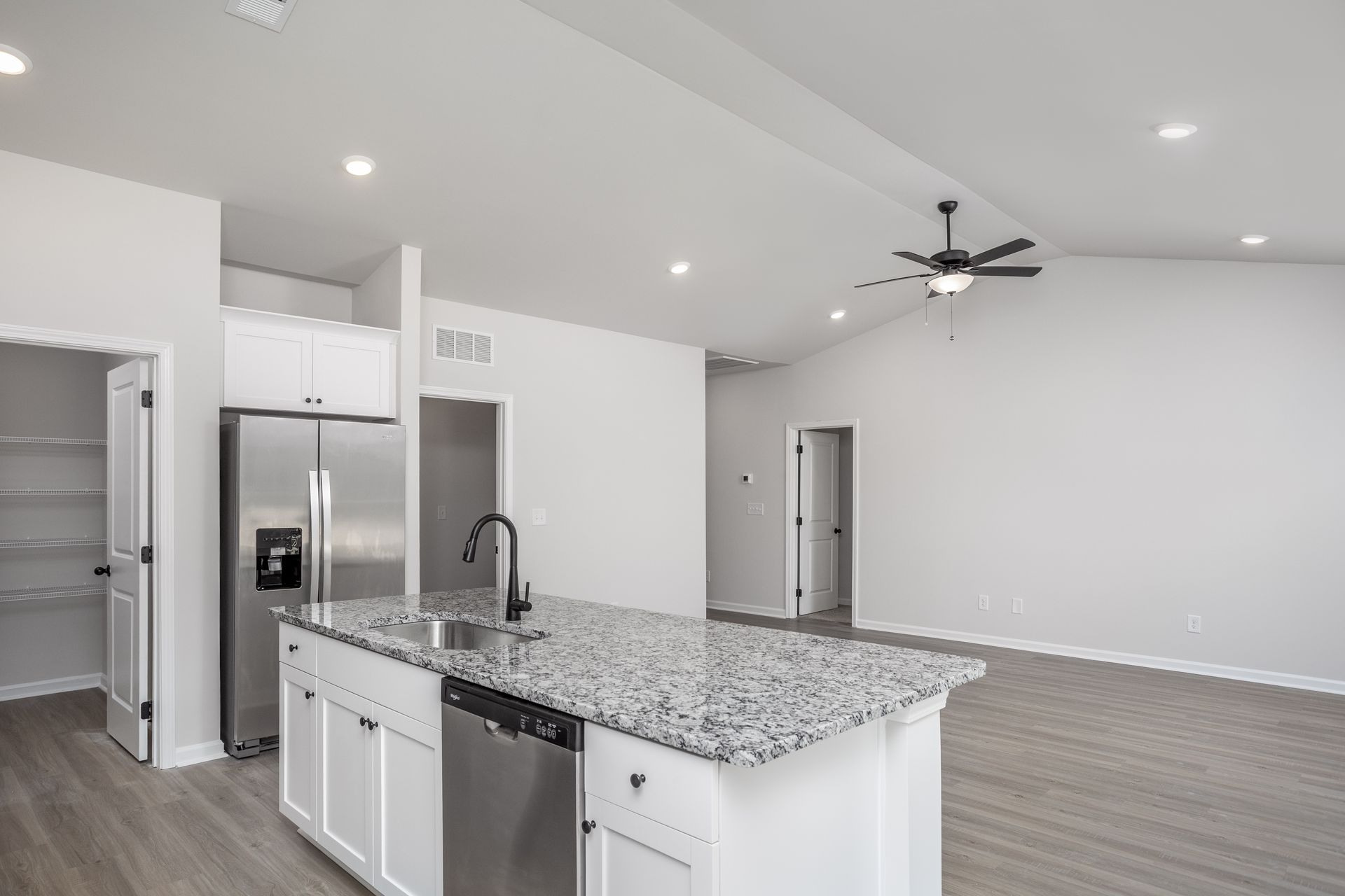Wood cabinetry in the kitchen