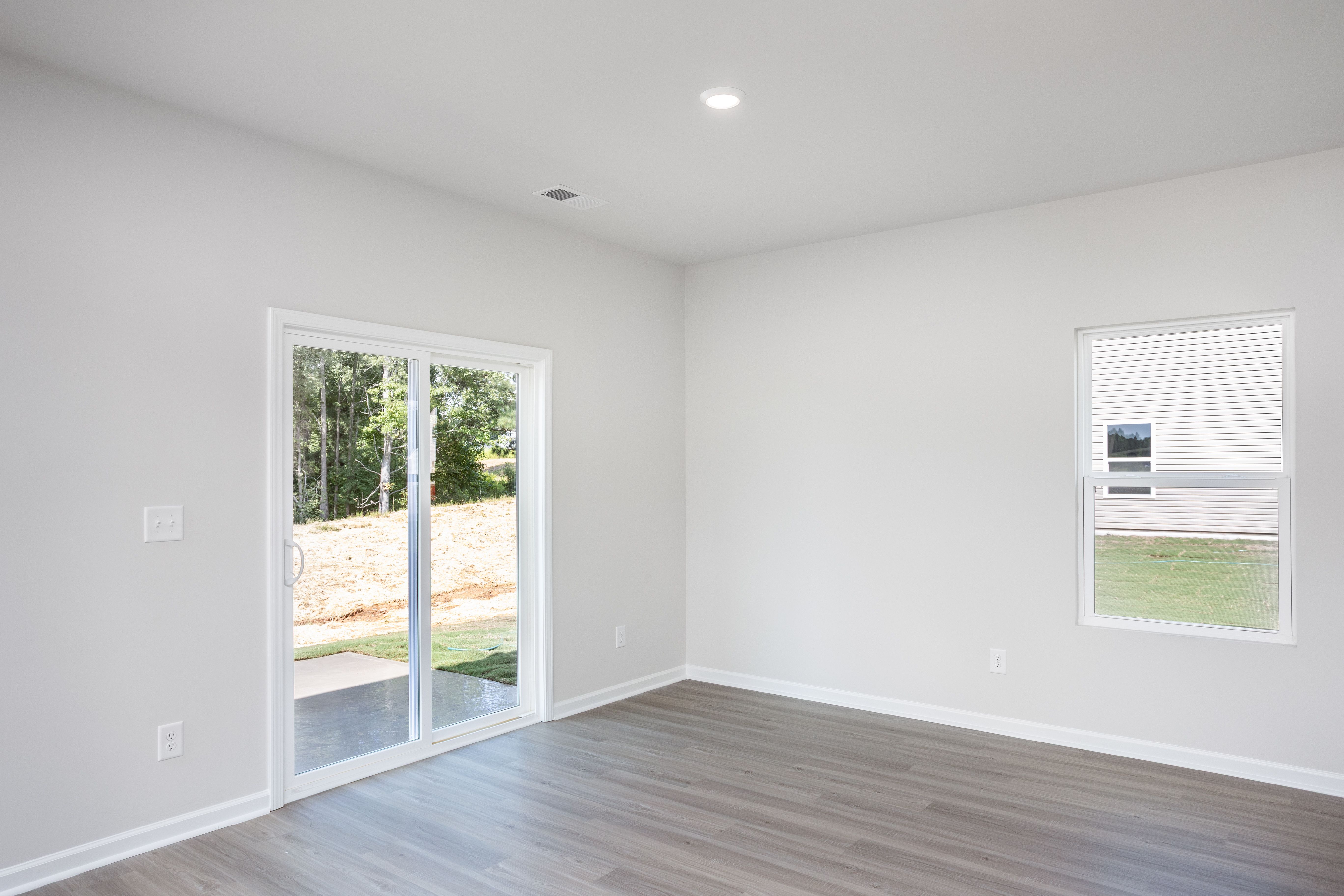 Sliding door to the backyard