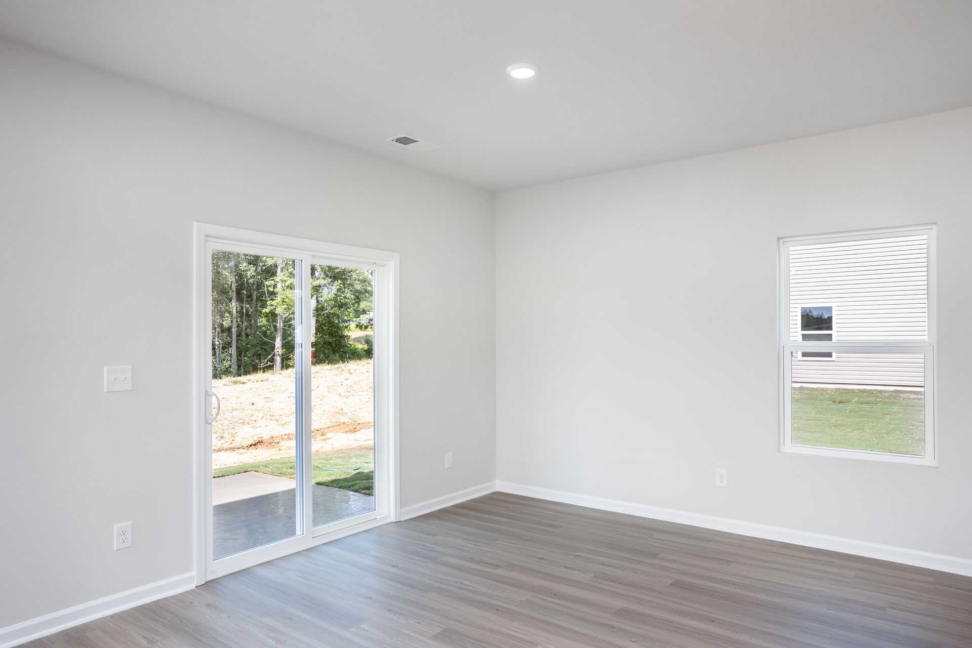 Sliding door to the backyard
