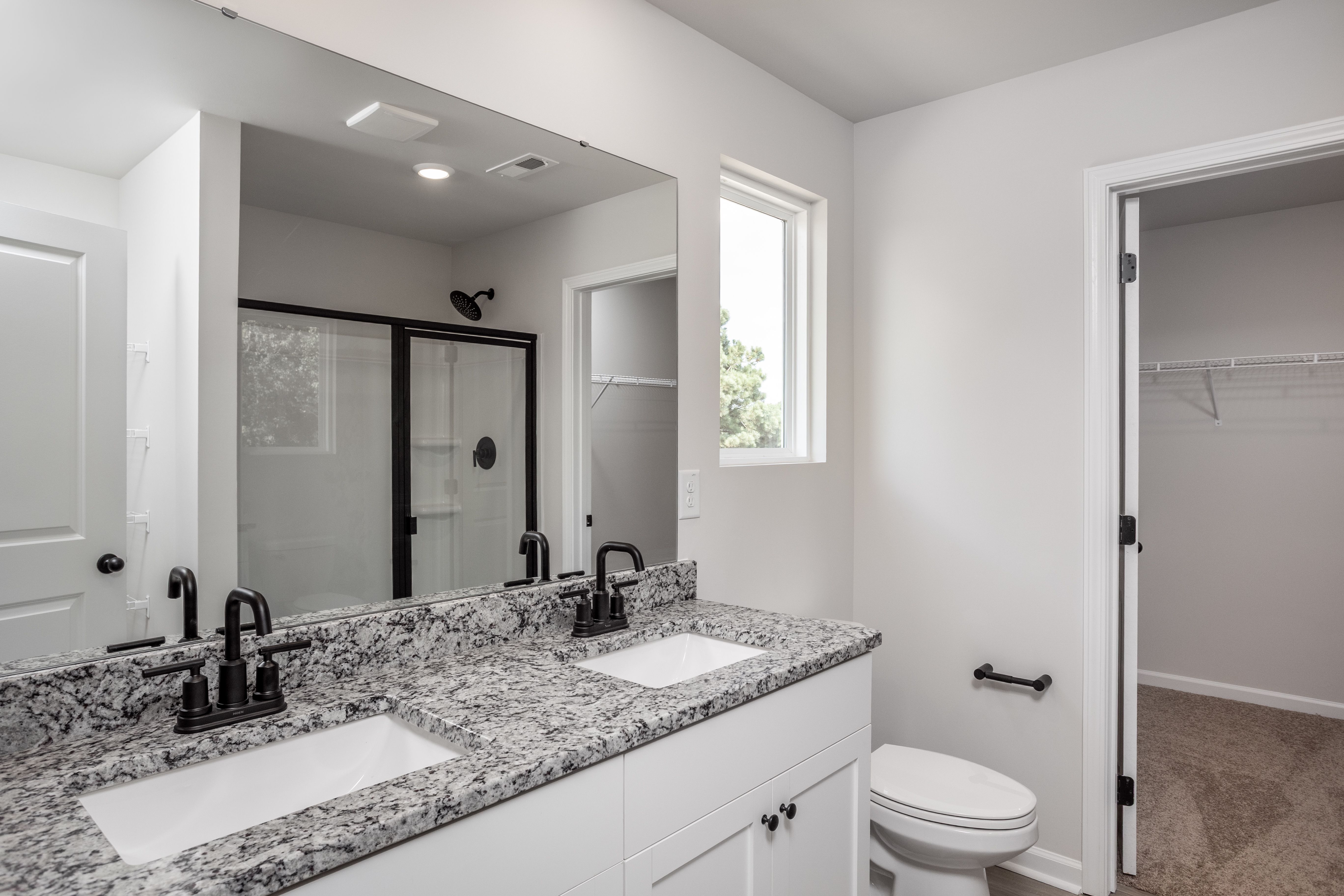Master bath with dual sinks