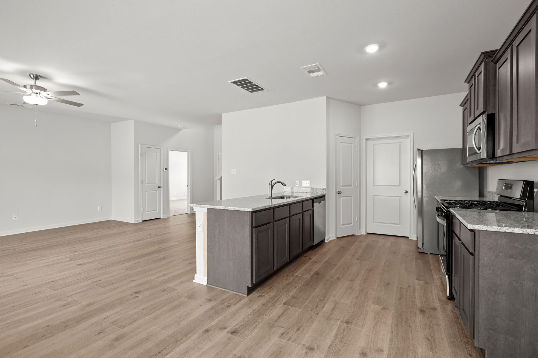 The first floor of the Cypress has an open-concept layout.