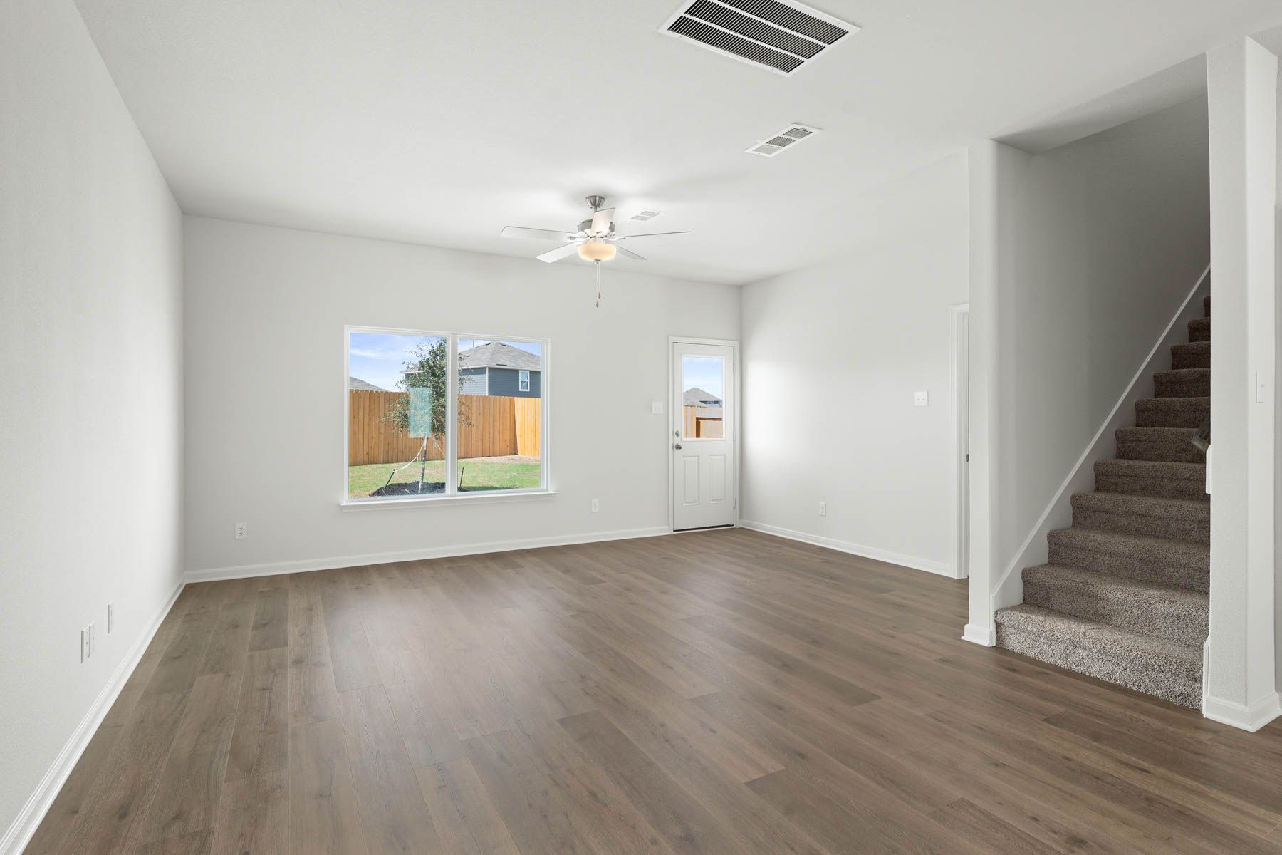 The family room is a large, open living space.