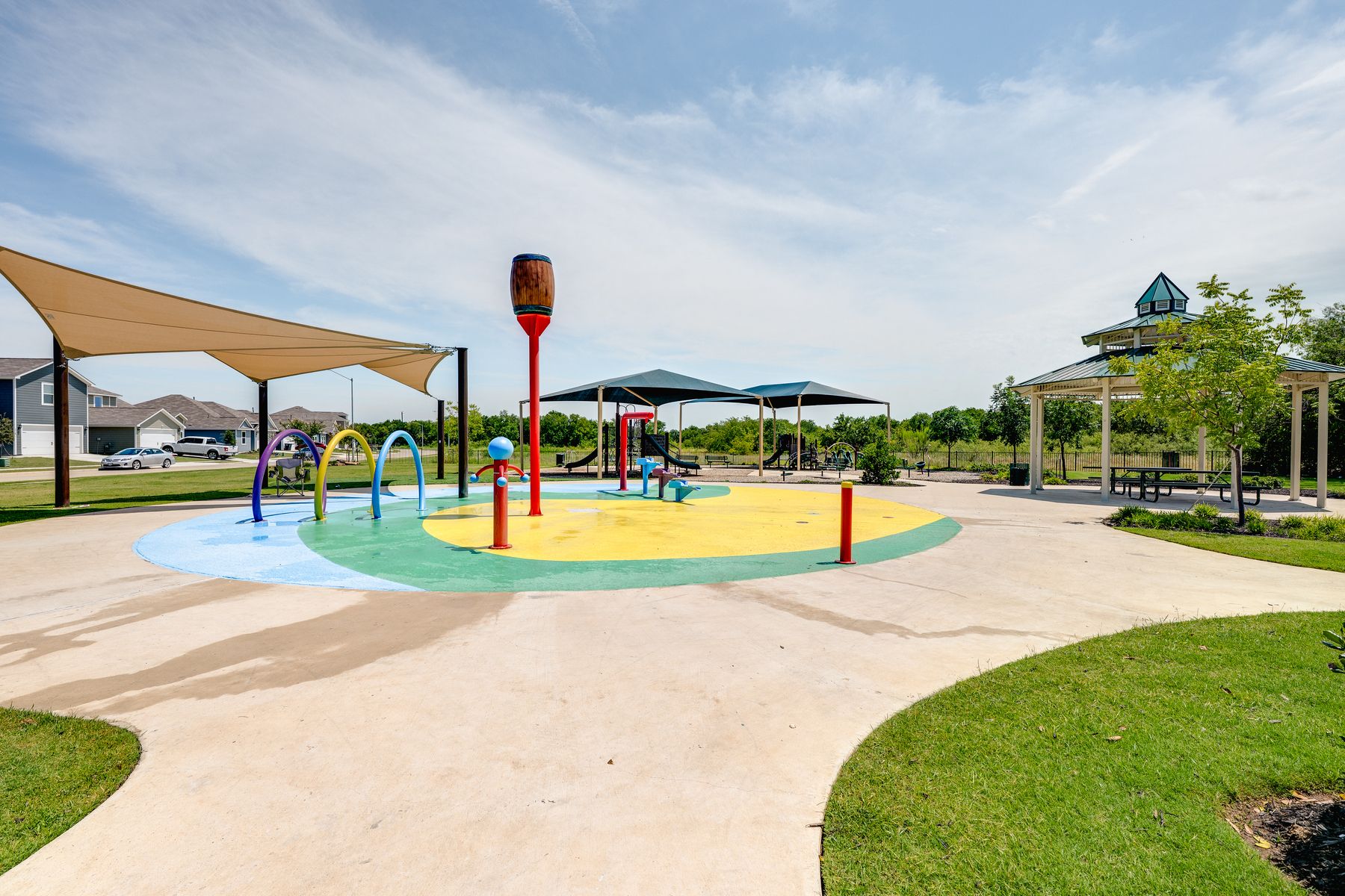 Wonderful community splashpad at Logan Square