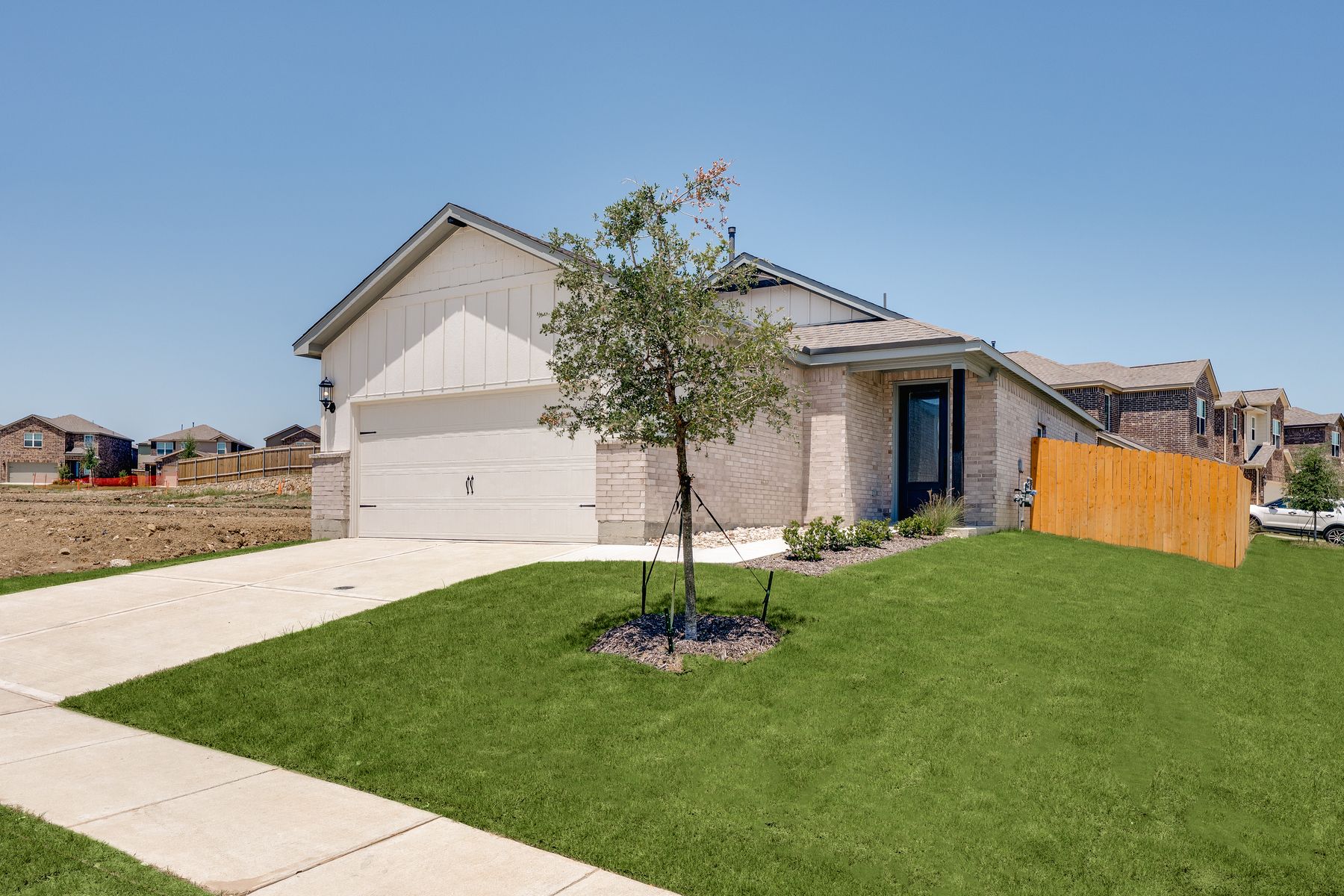 The Alfalfa has an attached two-car garage.