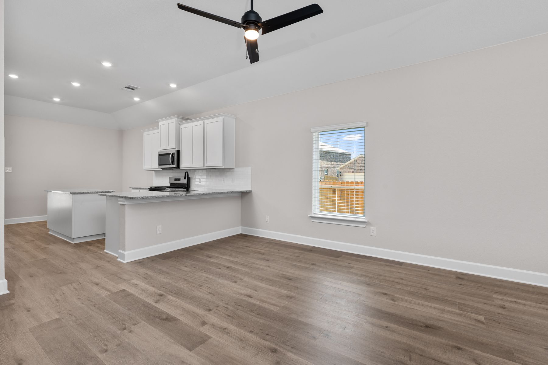 The Alfalfa has an open concept layout.