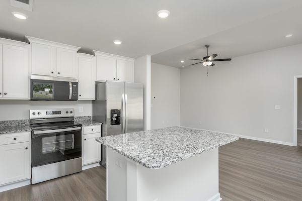Spacious kitchen island