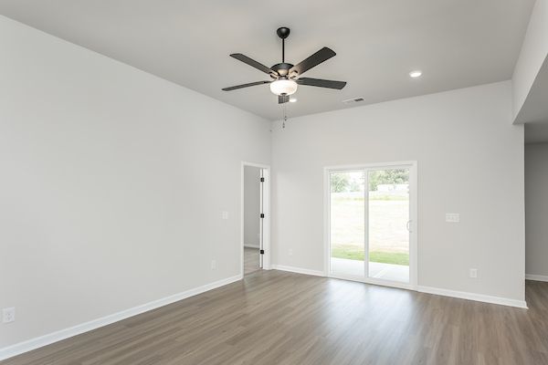 Open-concept floor plan