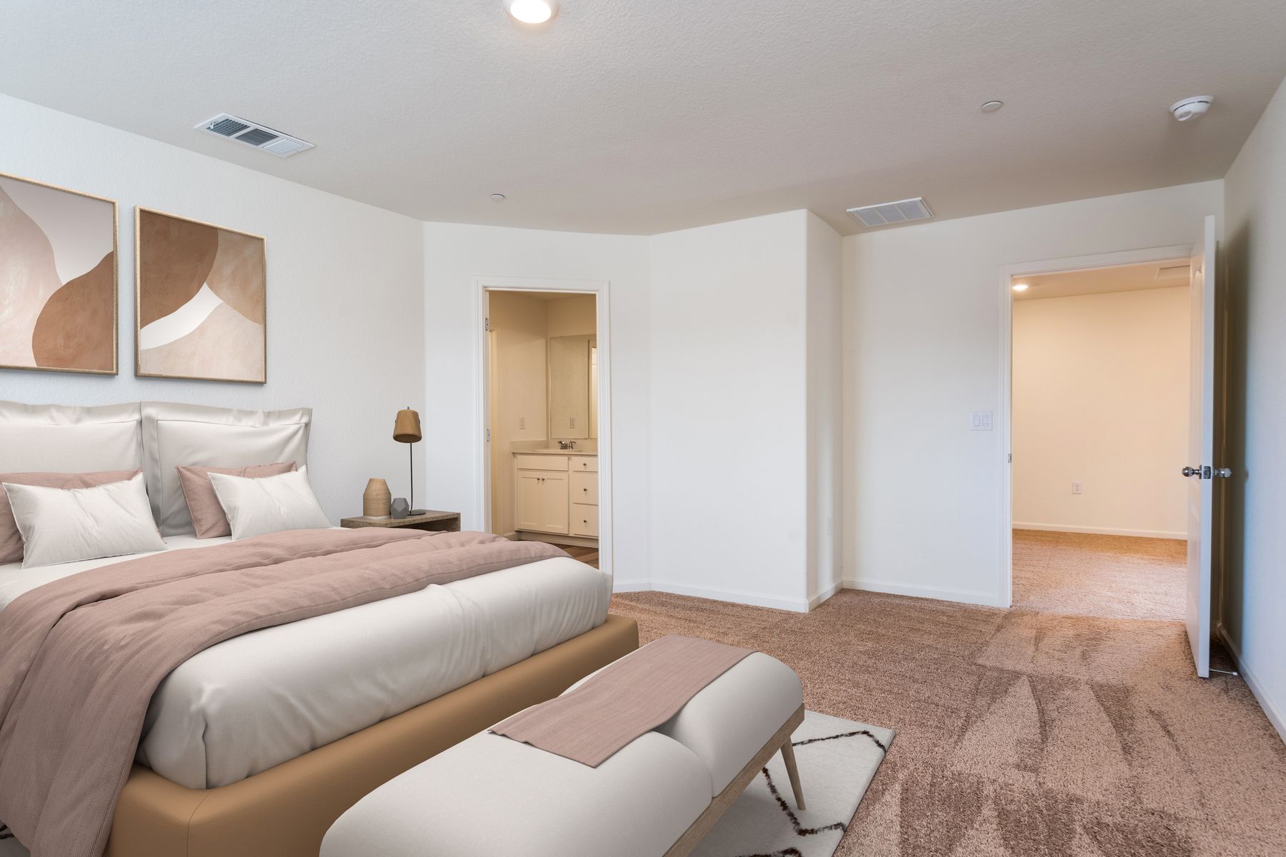 The master bedroom is the perfect place to relax at the end of the day.