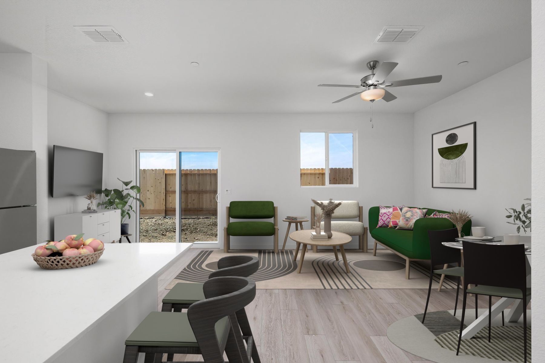 The family room is open concept and the best place to hang out!