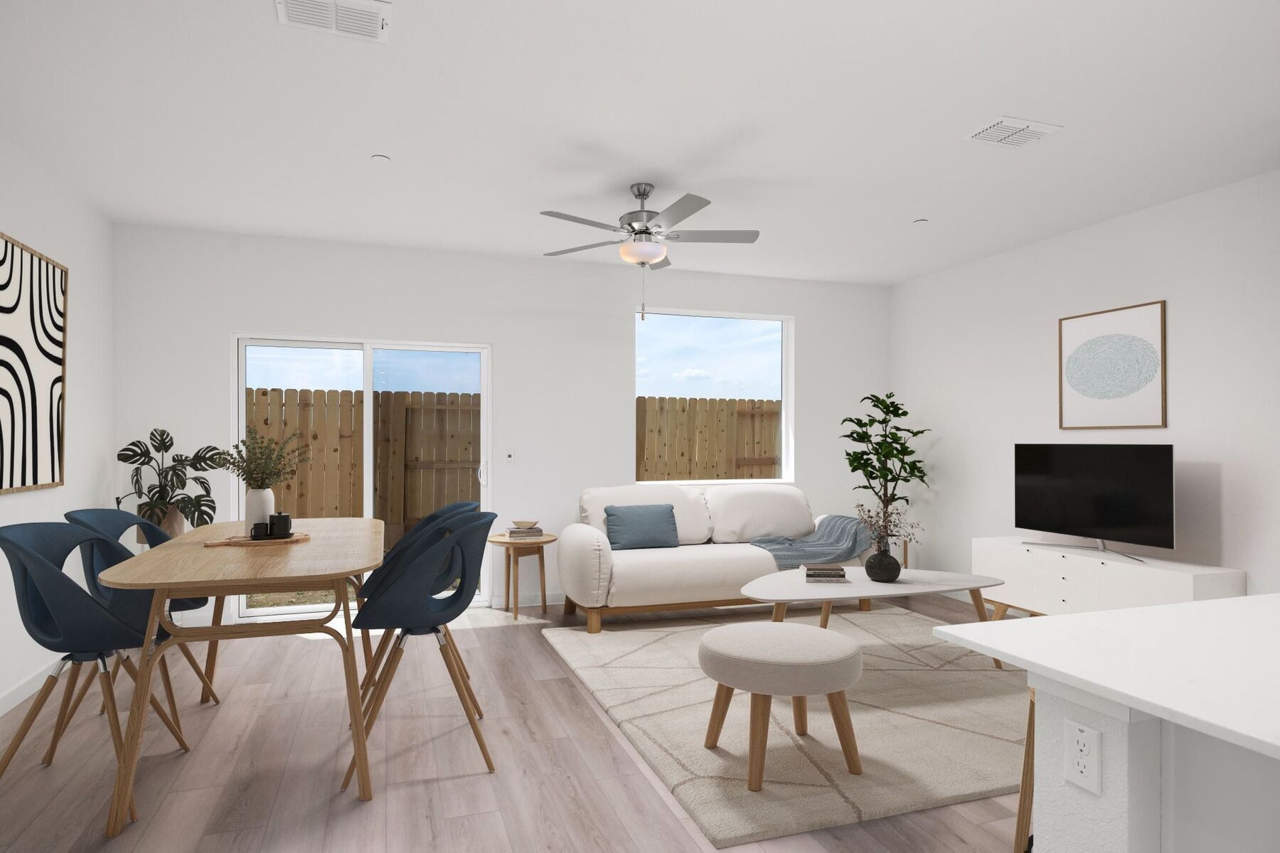 The family room is open concept and the best place to hang out!