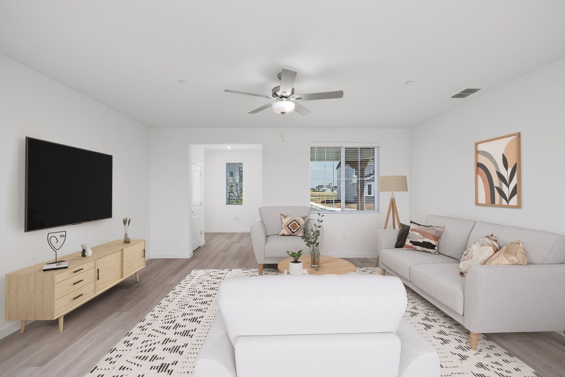 The family room is open concept and the best place to hang out!