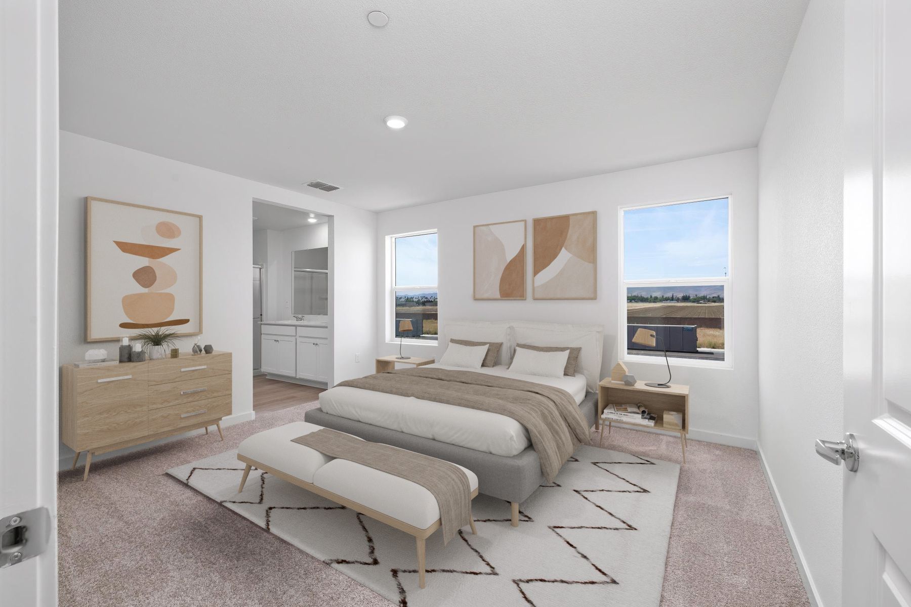 The master bedroom is the perfect place to relax at the end of the day.