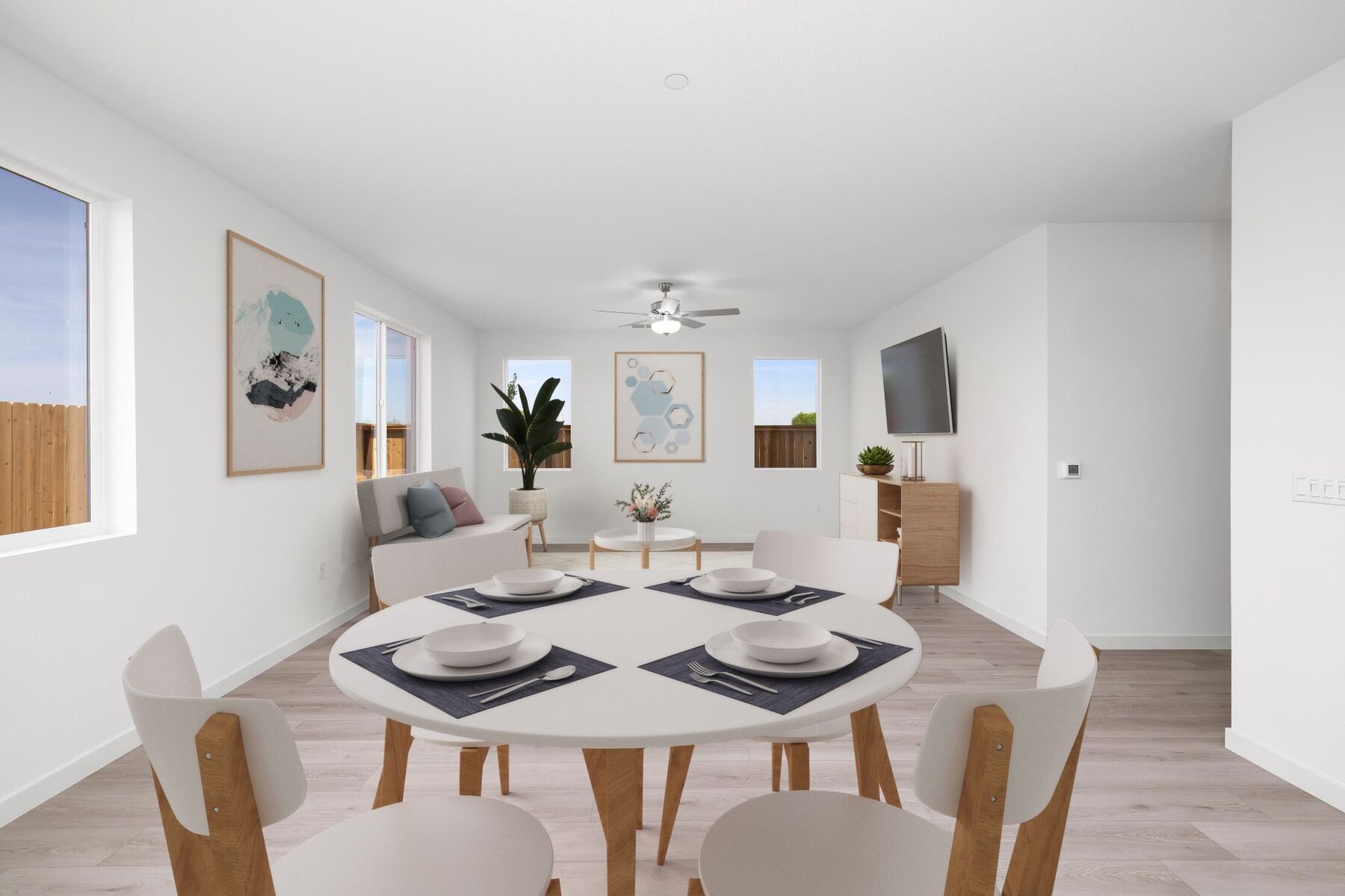 The family room is open concept and the best place to hang out!