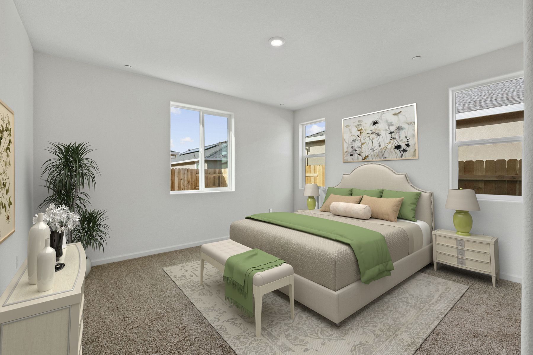 The master bedroom is the perfect place to relax at the end of the day.