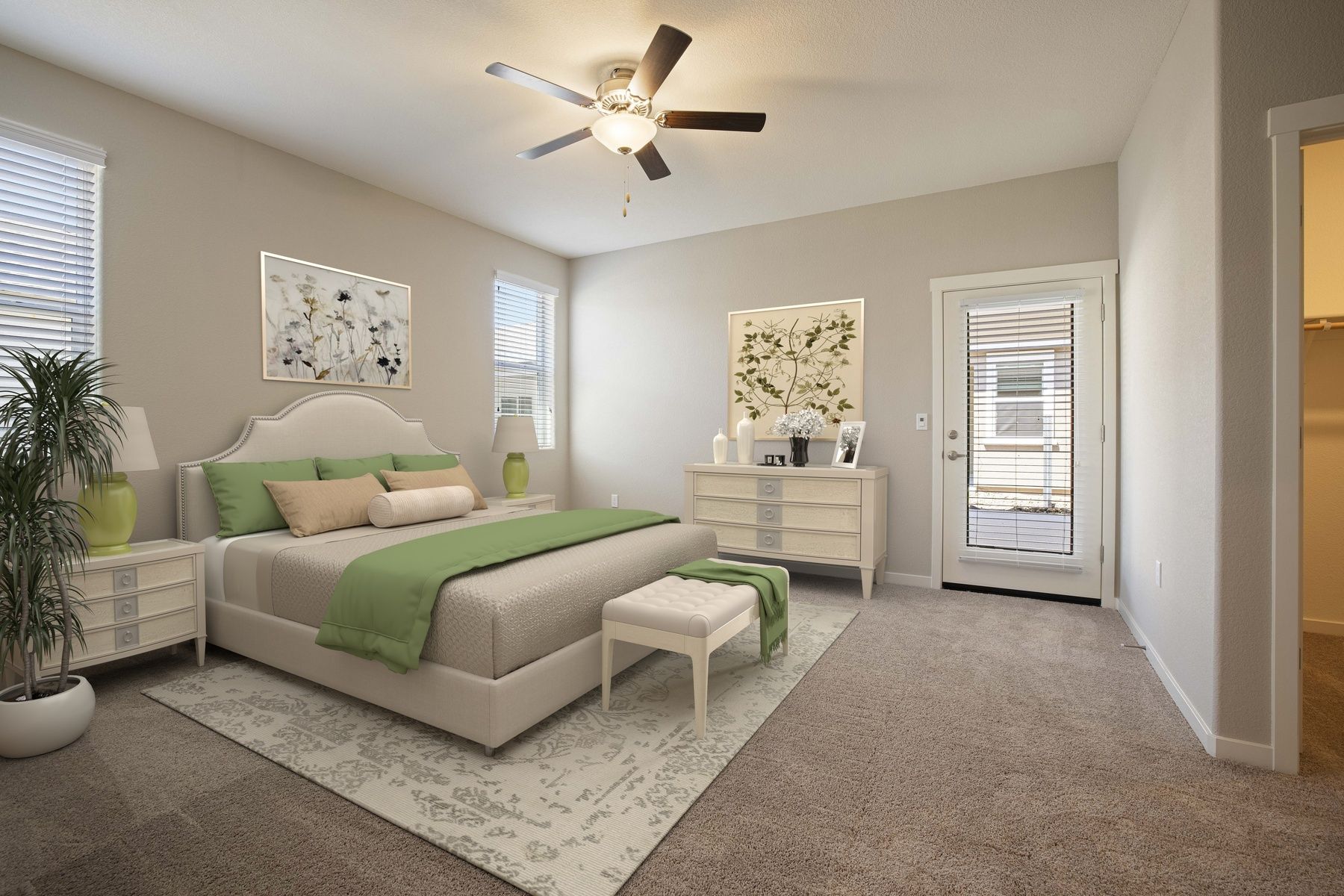 The master bedroom is the perfect place to relax at the end of the day.