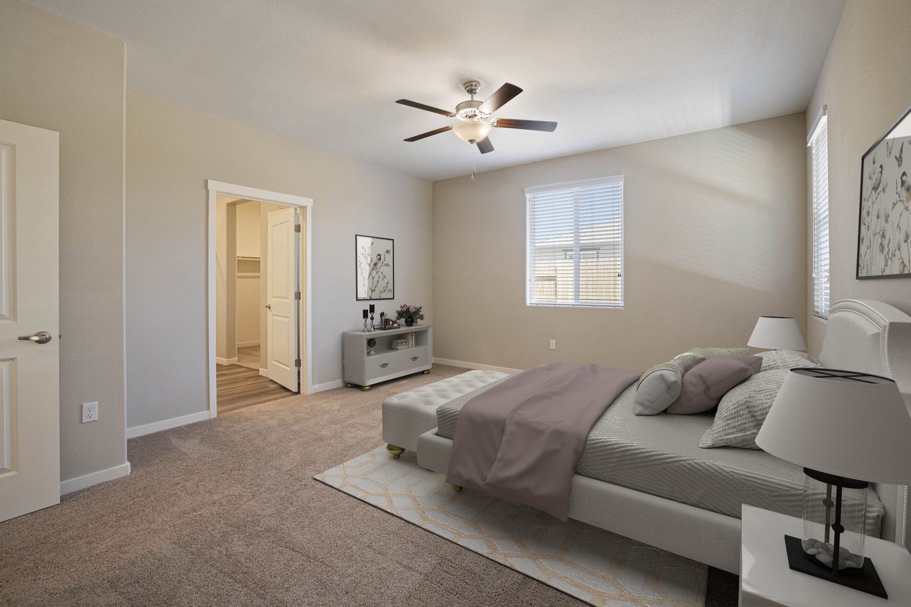 The master bedroom is the perfect place to relax at the end of the day.