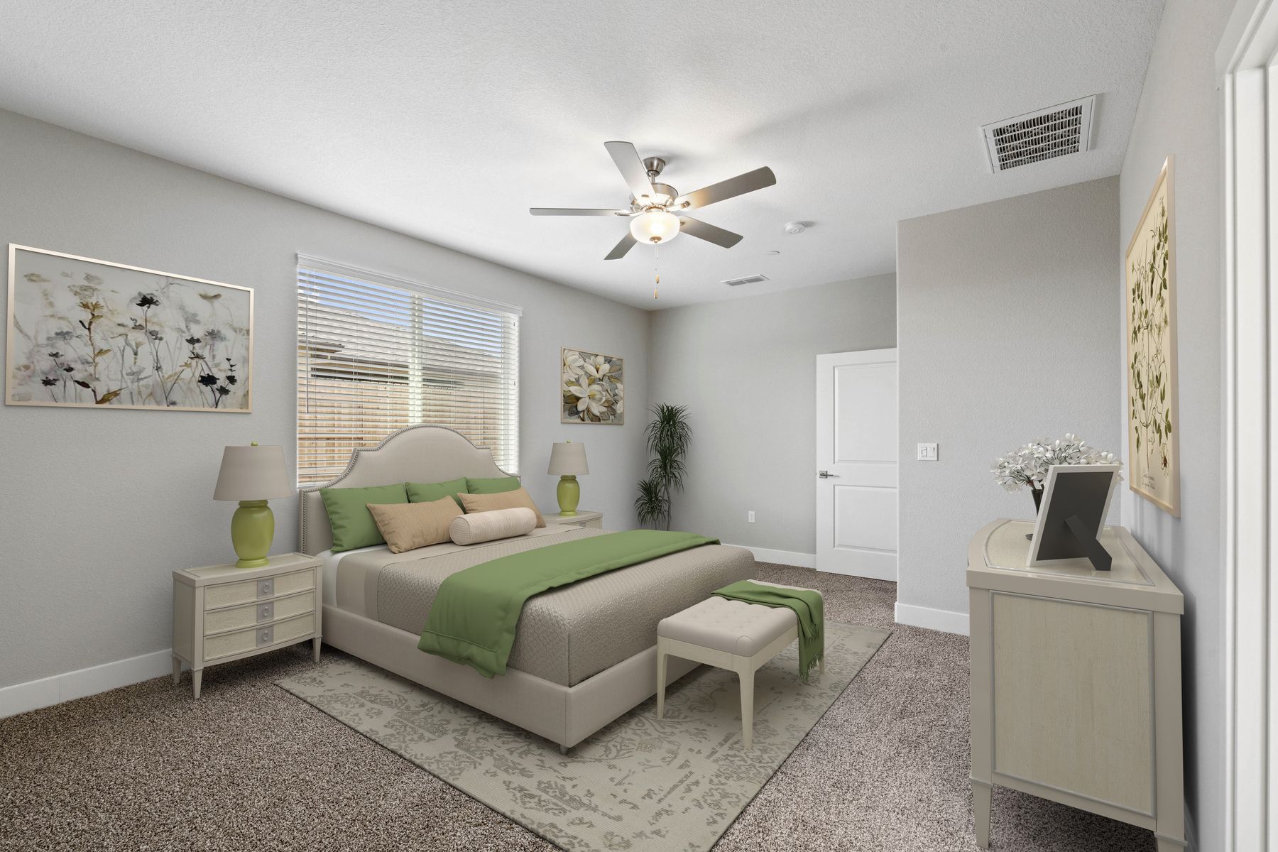 The master bedroom is the perfect place to relax at the end of the day.