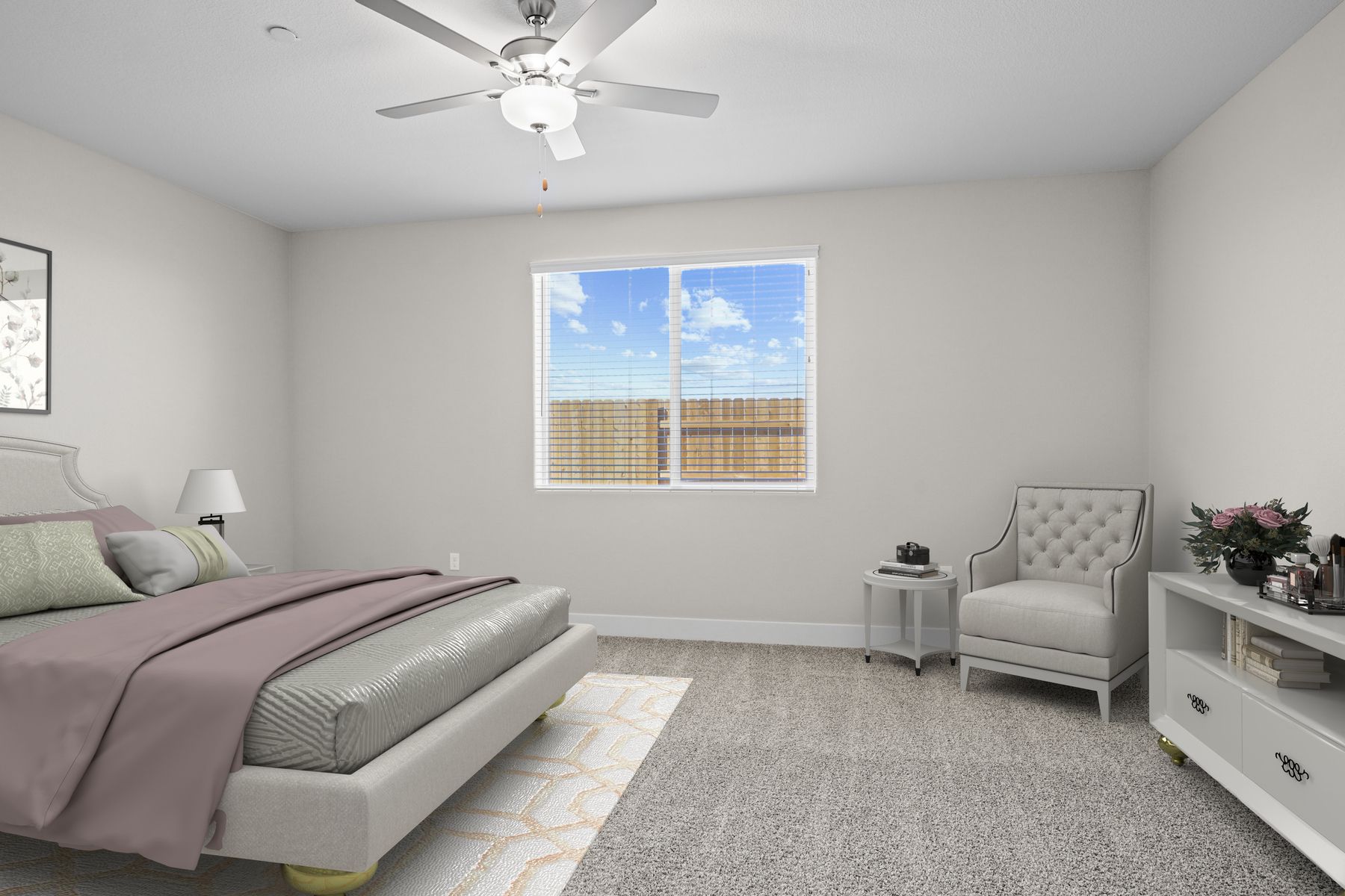 The master bedroom is the perfect place to relax at the end of the day.