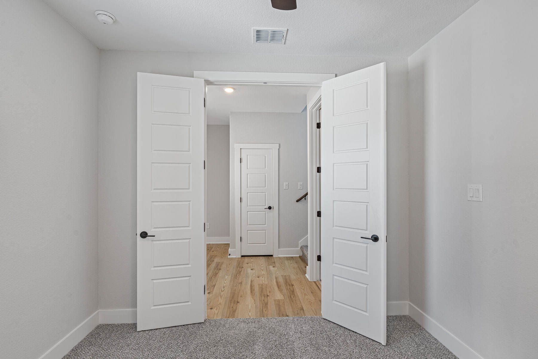 The flex room sits just off of the family room.