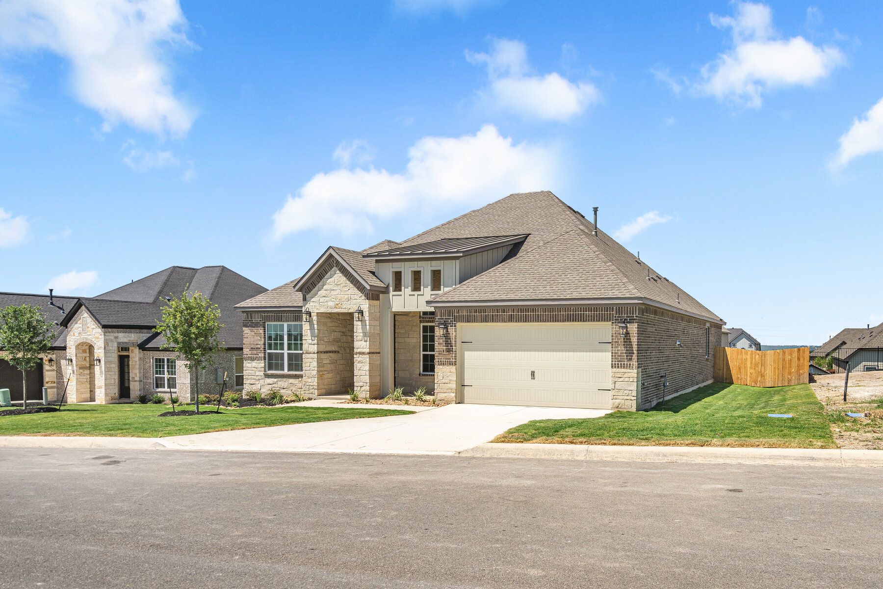 The Oxford has a two-car garage.