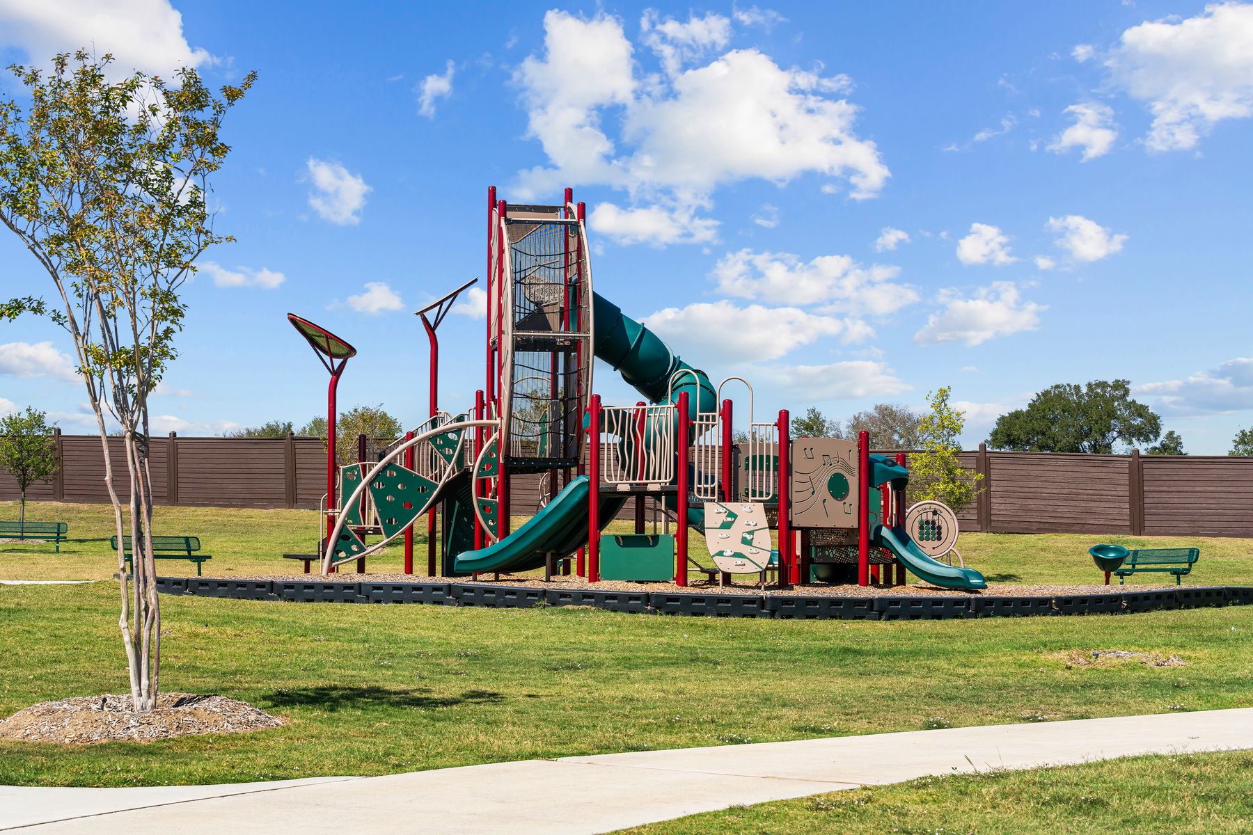 The community park has a wonderful children's playground.