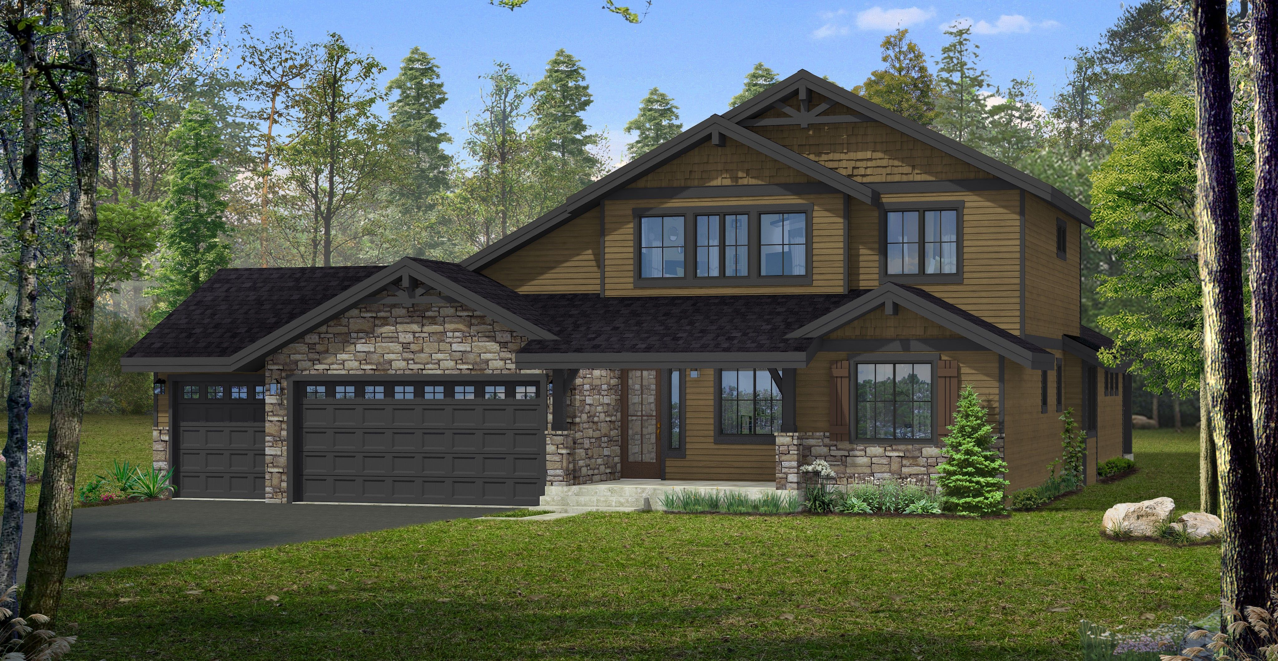 MC Maurice Plan at The Mountain Home Collection in Tumble Creek in Cle Elum, WA by Landed Gentry