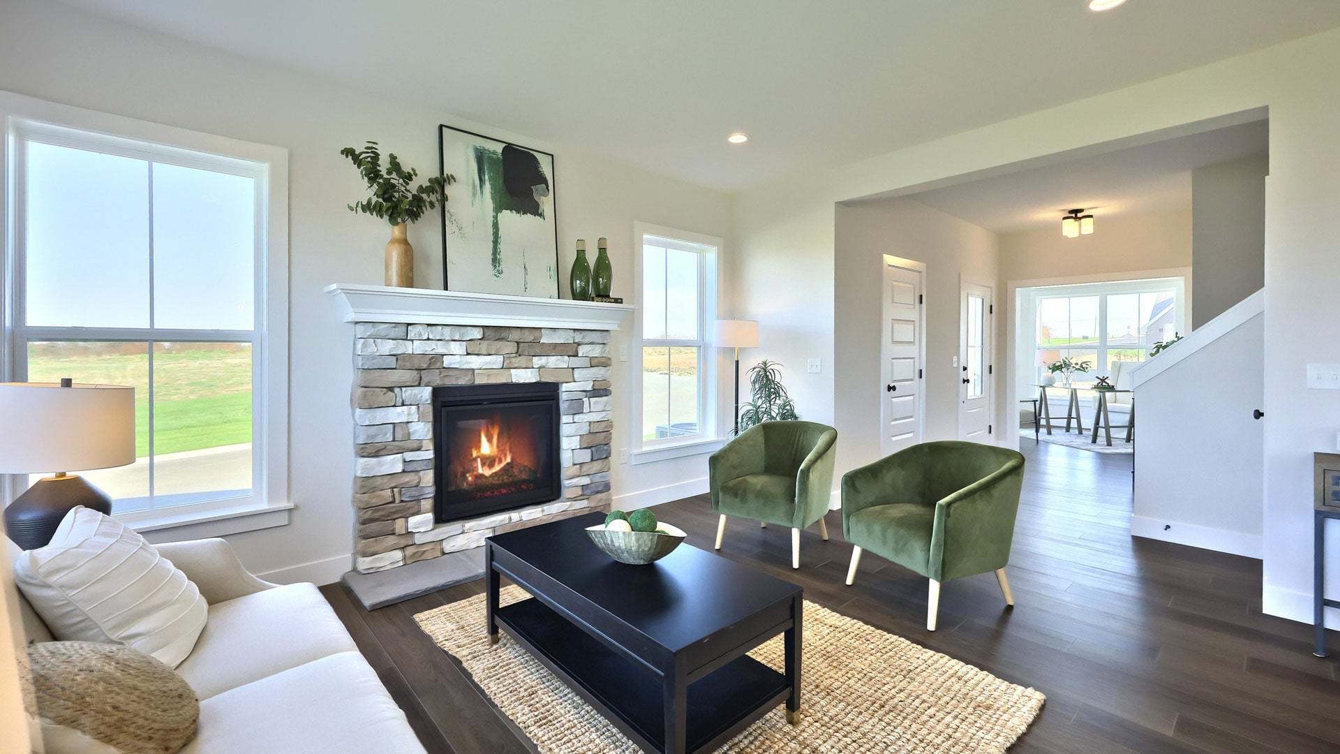 Living Room Interior Design in a New Duplex in Lebanon PA