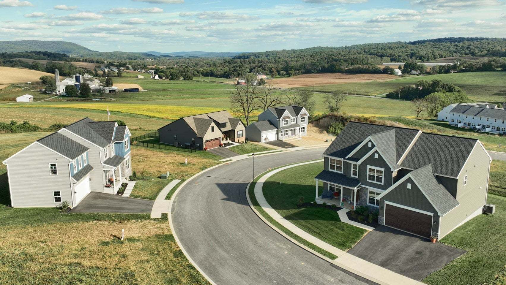 New Home Exteriors with Country Views in Lebanon PA