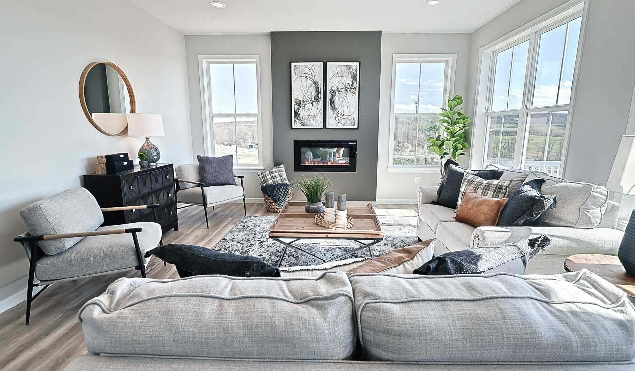 Charlotte Living Room, Open Plan New Home Design