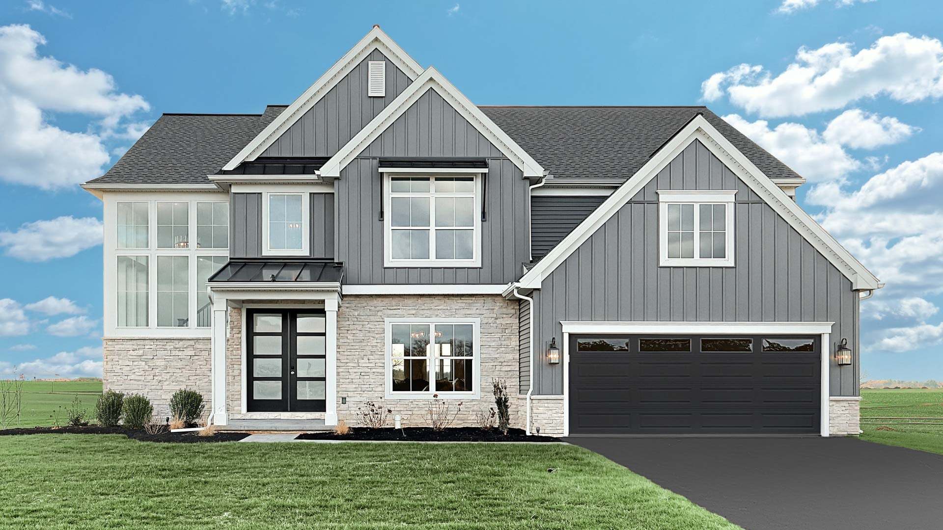 Logan Model Exterior at Fox Bend New Home Community in Lebanon PA