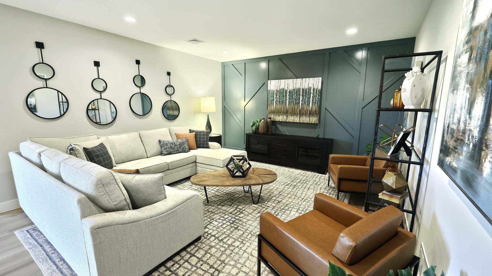 Finished Basement in New Duplex by Landmark Homes